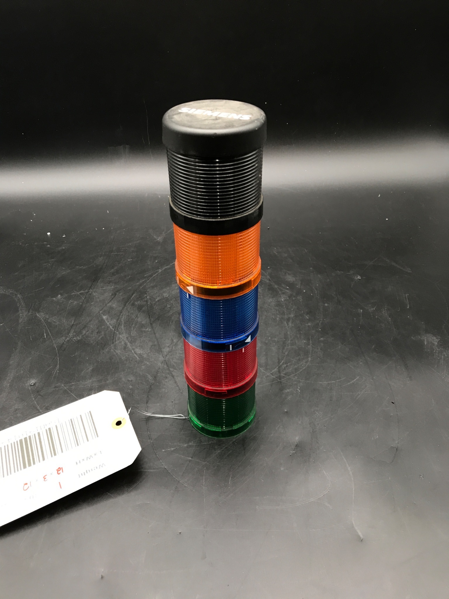 SIEMENS 8WD4 5-TIER STACKLIGHT GREEN RED AMBER BLUE BLACK USED 0