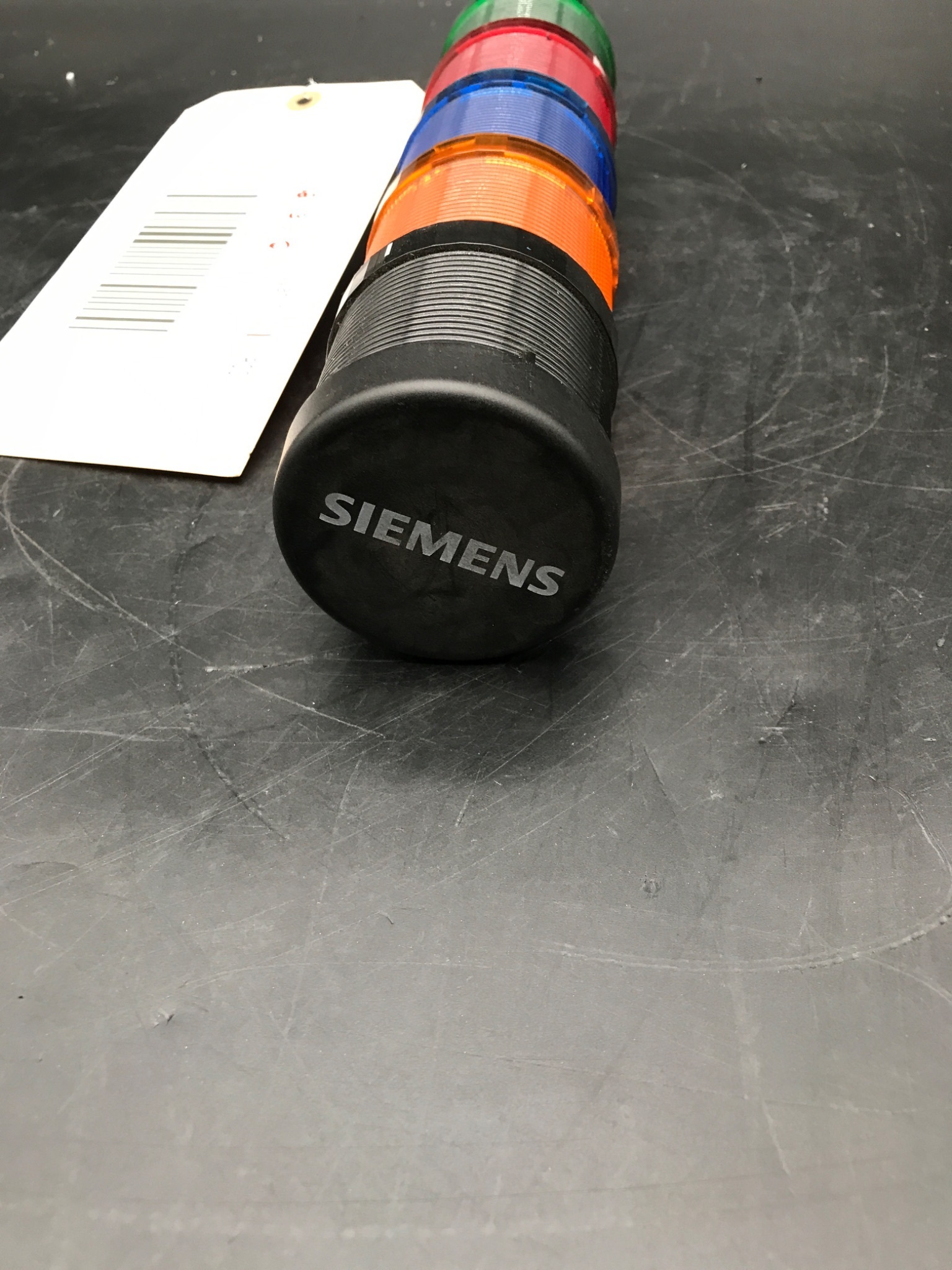 SIEMENS 8WD4 5-TIER STACKLIGHT GREEN RED AMBER BLUE BLACK USED 1