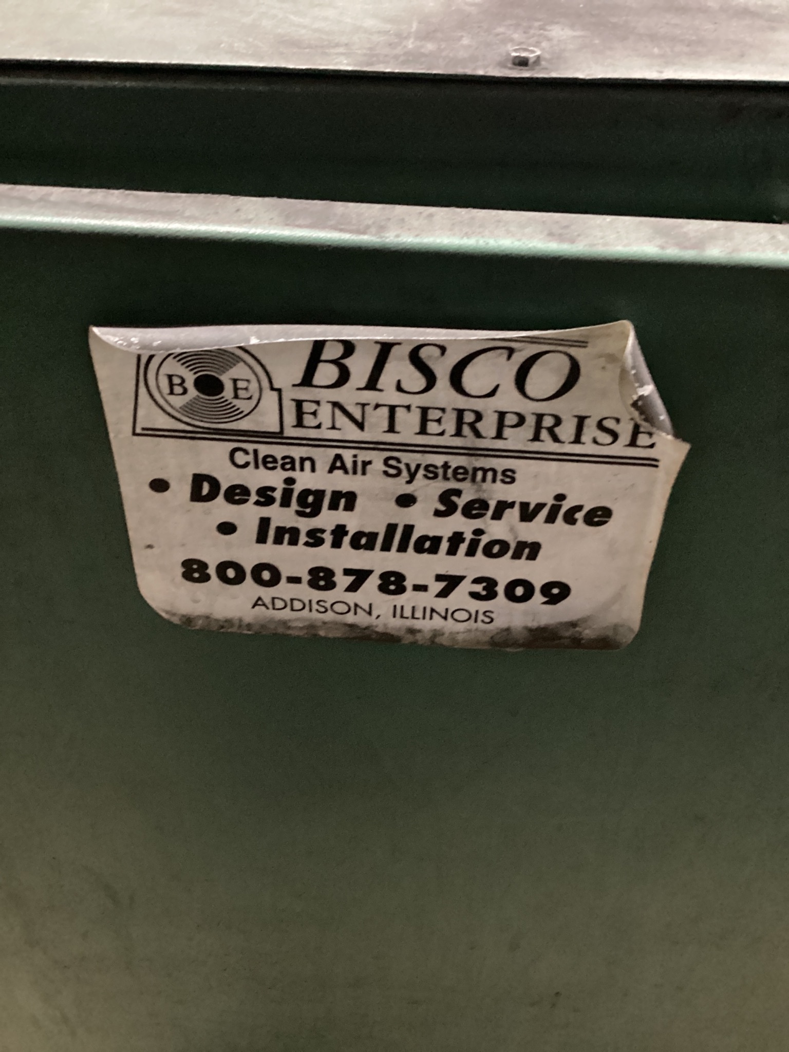 BISCO DC8002-1 Dust Collector USED 1
