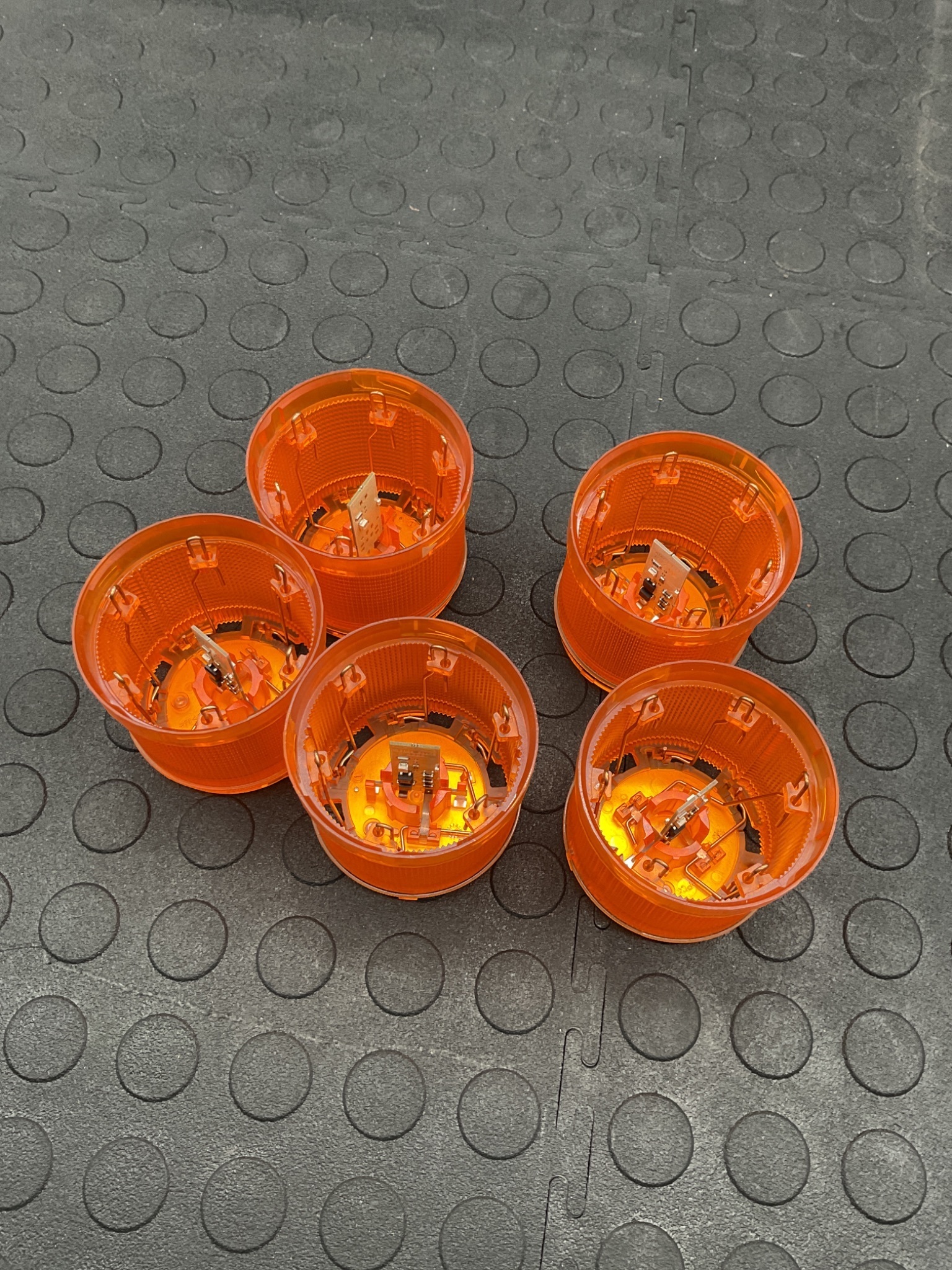 LOT OF 5 SIEMENS 8WD4 420-5AD Amber Stack Light USED 1