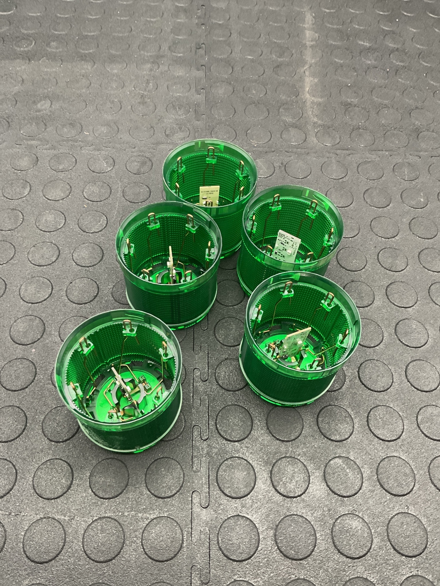 LOT OF 5 SIEMENS 8WD4 420-5AC Green LED Stack Light USED 2
