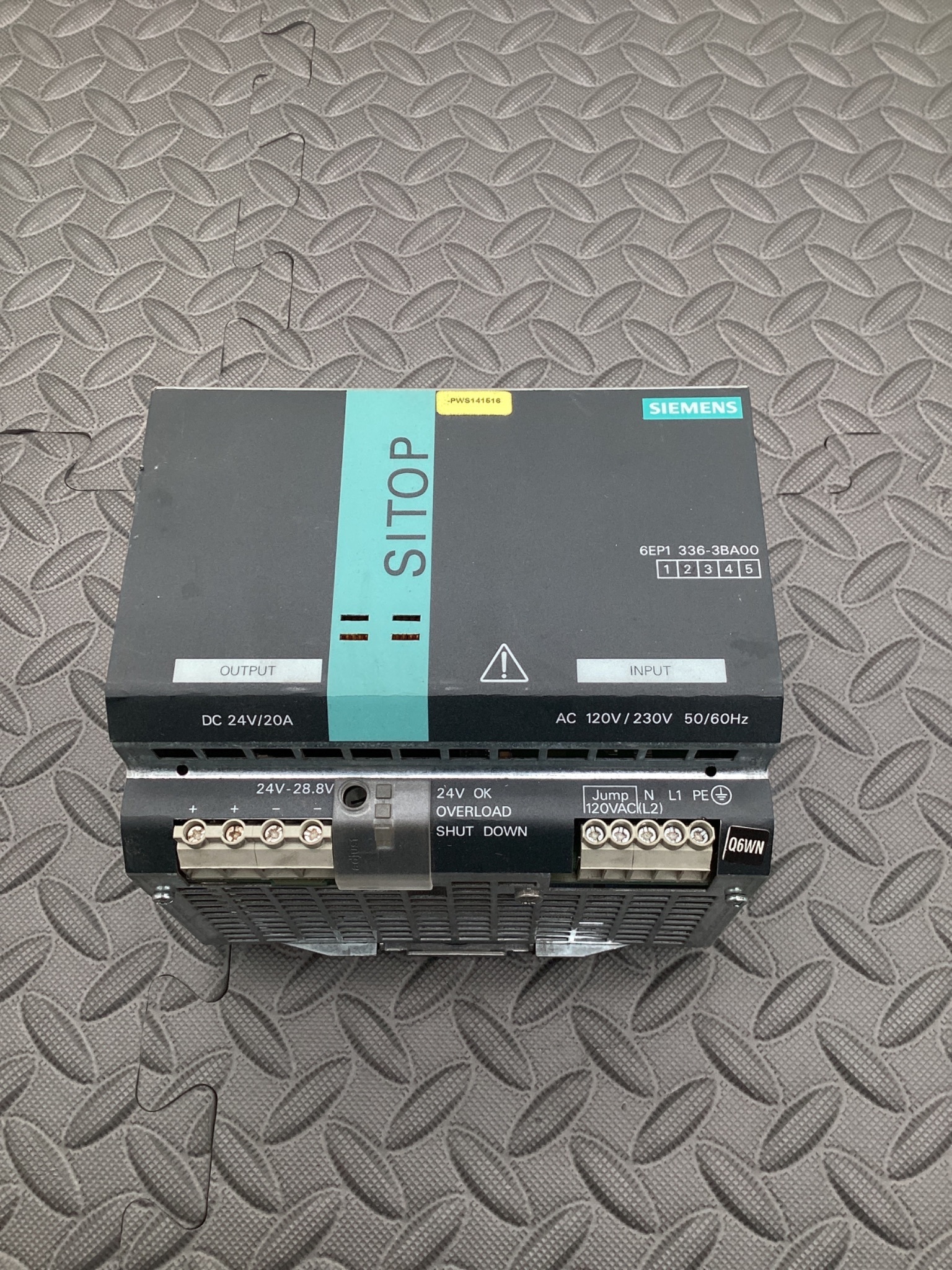 SIEMENS 6EP1336-3BA00 Power Supply 20A, 24VDC USED 0