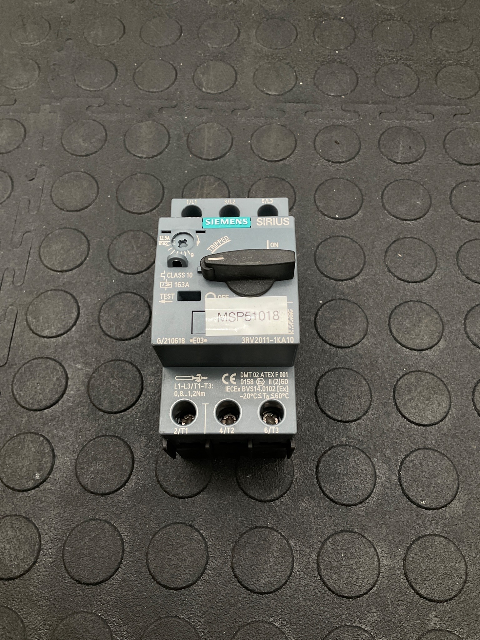 SIEMENS 3RV2011-1KA10 Motor Protection Circuit Breaker USED 4