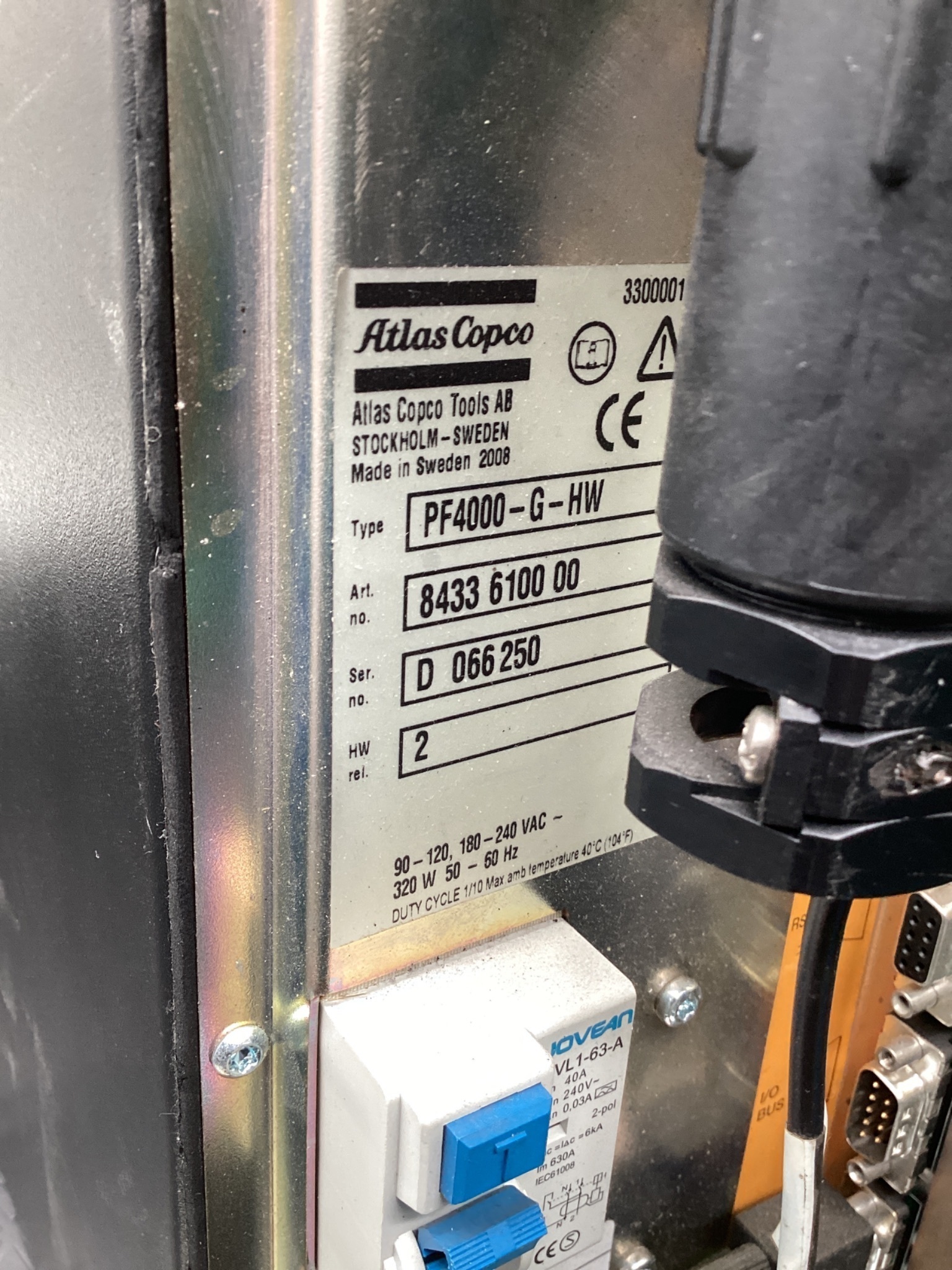 ATLAS COPCO PF4000‑G‑HW Power Focus Nutrunner Controller 320W USED 5