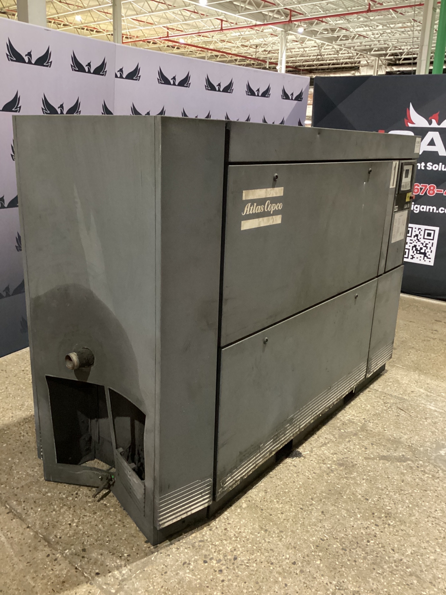 ATLAS COPCO GA 55 75HP Rotary Screw Air Compressor USED 3