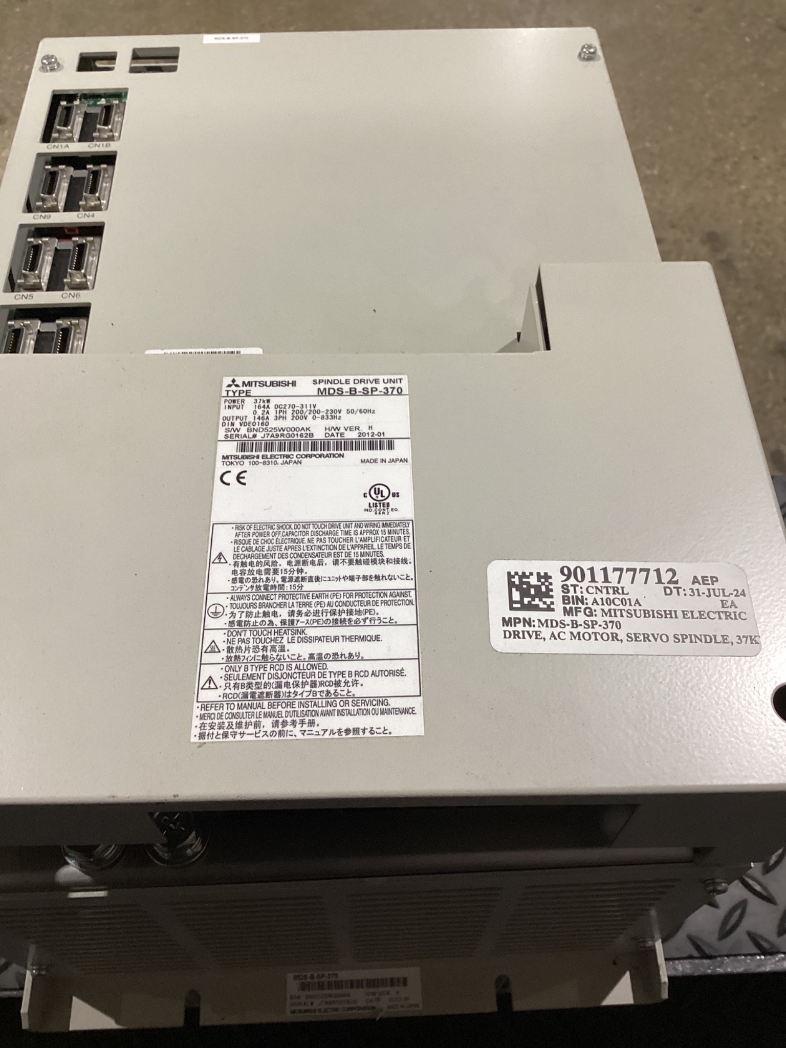 MITSUBISHI MDS-B-SP-370 37 kW Spindle Drive / Amplifier USED 4