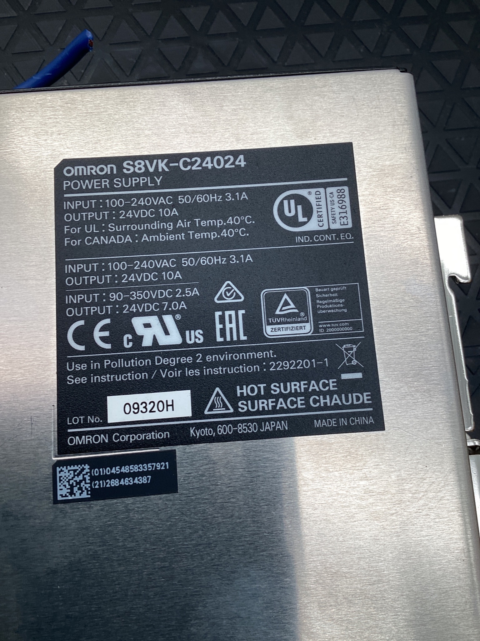 OMRON S8VK-C24024 DIN Rail Power Supply USED 6