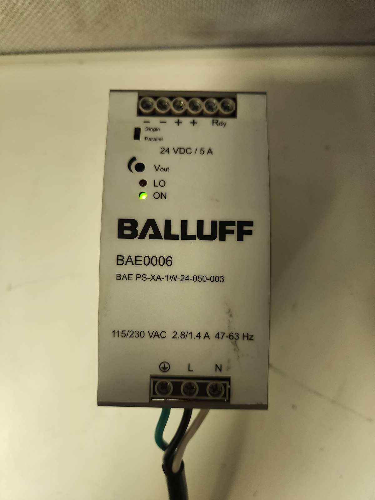 BALLUFF POWER SUPPLY BAE0006 BAE PS-XA-1W-24-050-003 USED POWERS 0