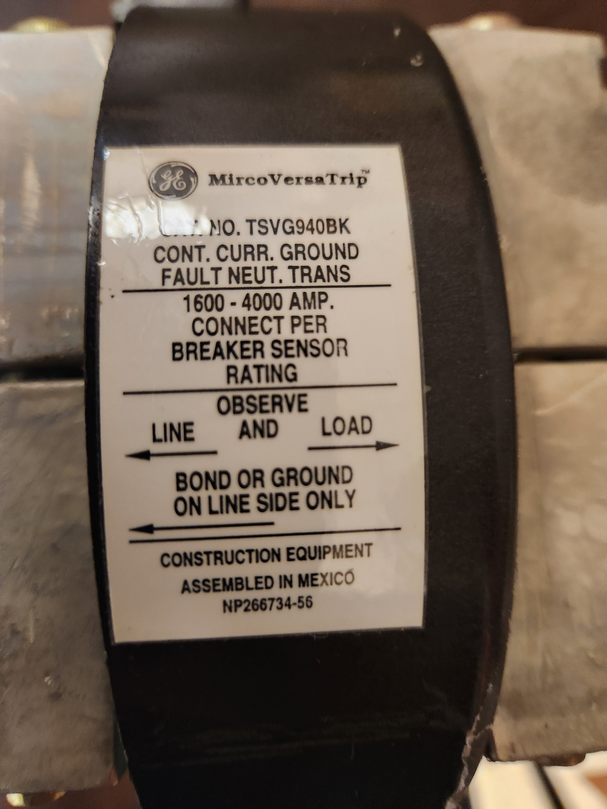 GENERAL ELECTIC TSVG940BK 1500 - 4000 AMP MICROVERSA TRIP UNIT NIB 2