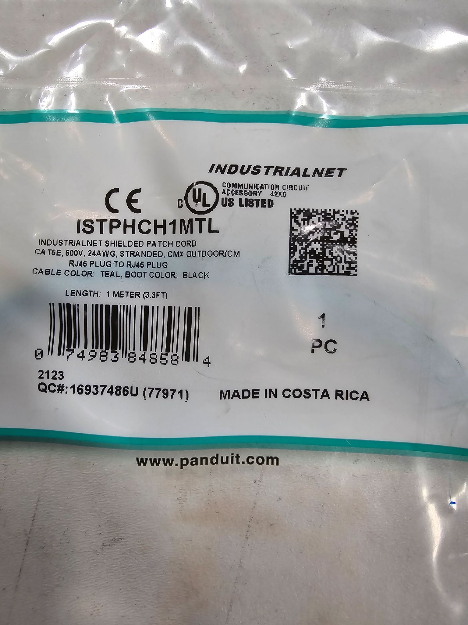 PANDUIT INDUSTRIAL CORDSET ISTPHCH1MTL NEW 1