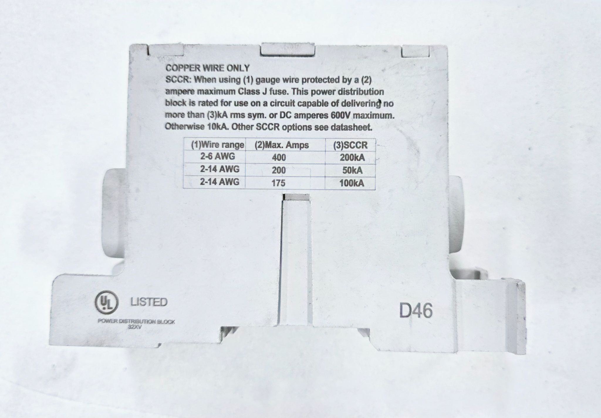 BUSSMANN PDBFS330 POWER DISTRUBTION BLOCK USED 2