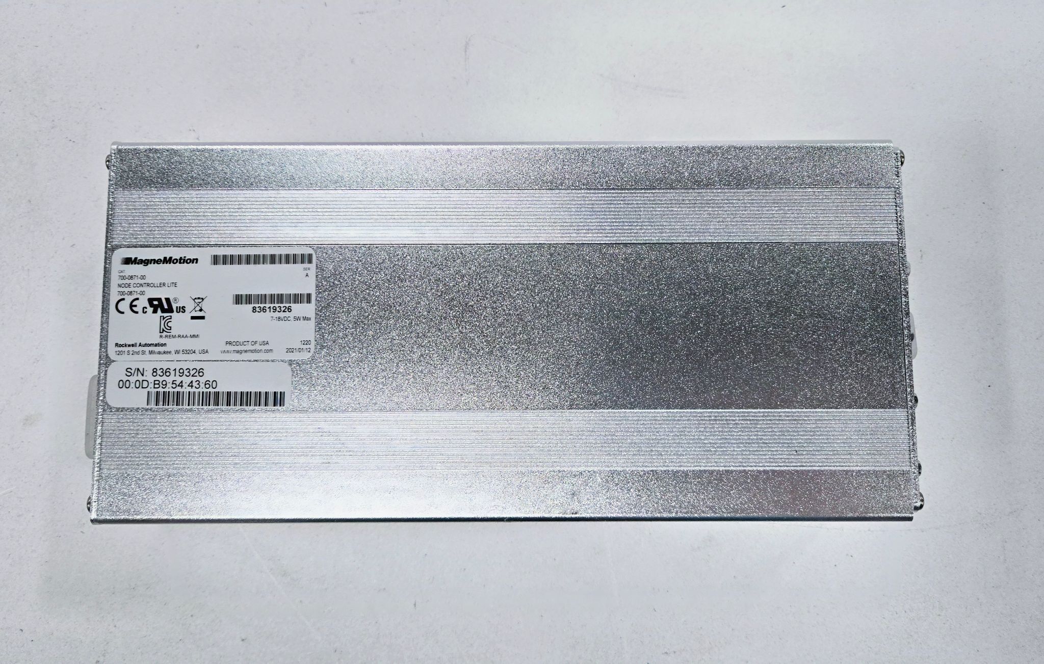 MAGNEMOTION 700-0871-00 NODE CONTROLLER LITE ETHERNET SWITCH USED 1