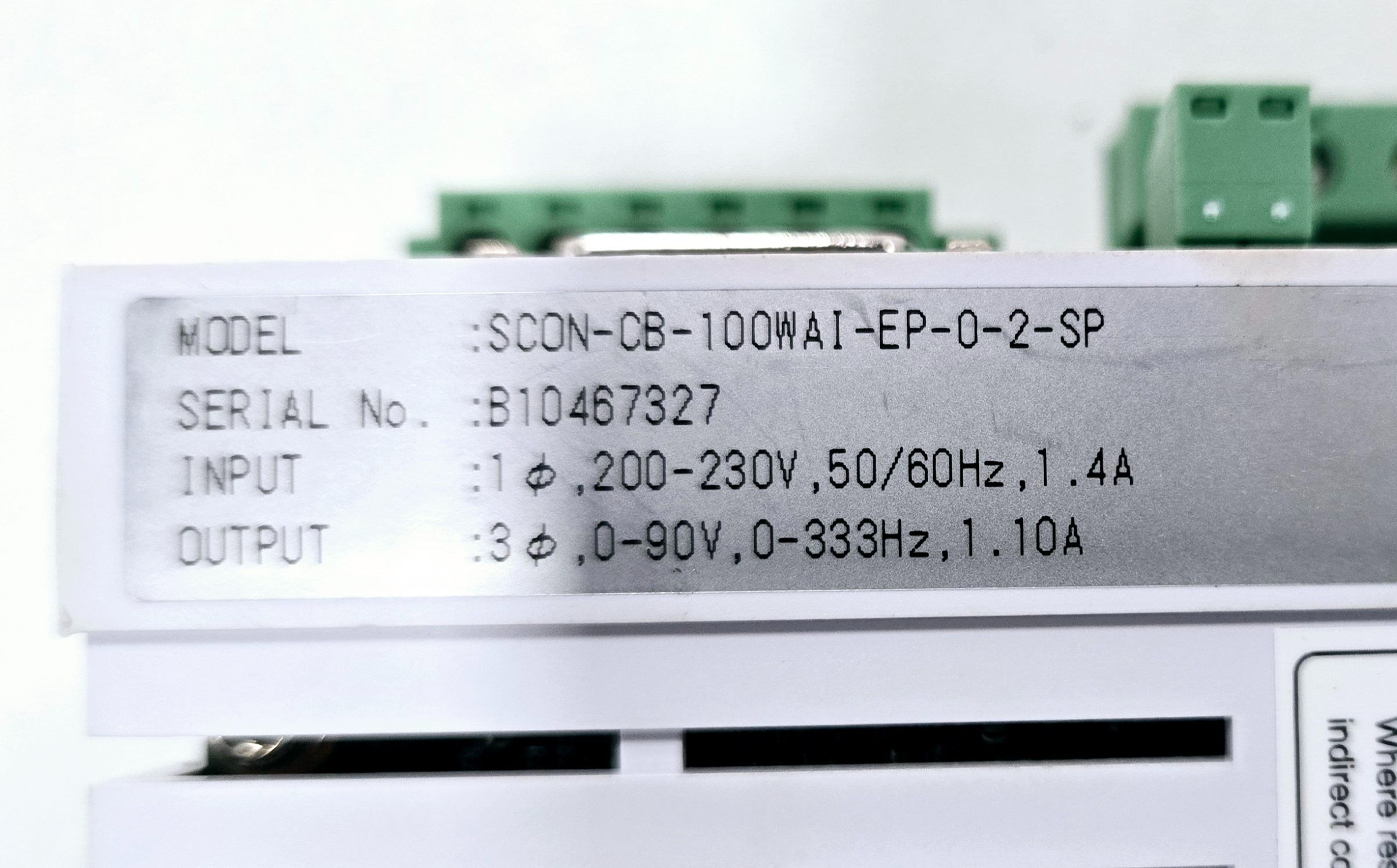 IAI SCON-CB-100WAI-EP-0-2-SP POSITION CONTROLLER USED 2
