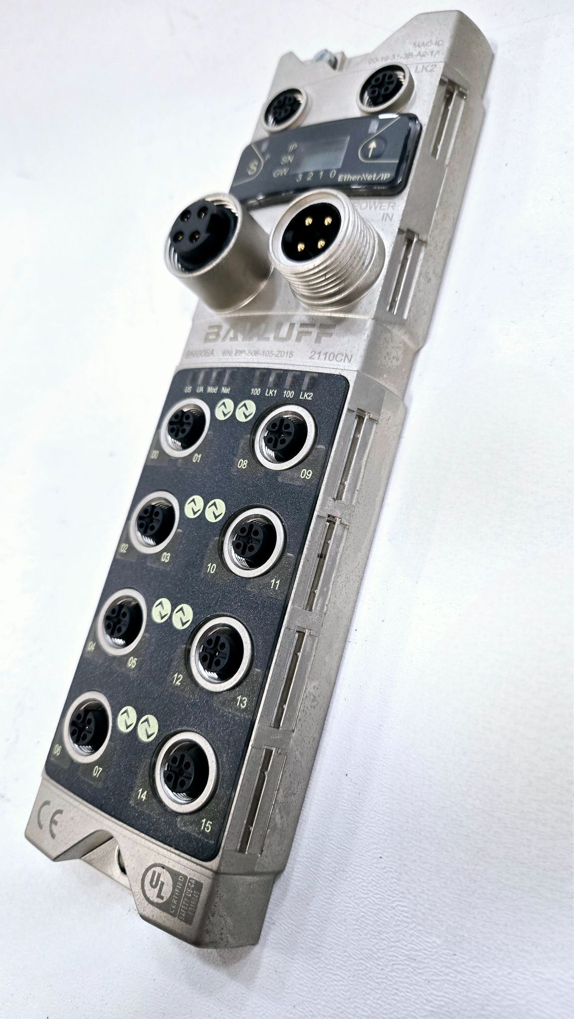 BALLUFF BNI006A BNI EIP-508-105-Z015 2110CN REMOTE I/O MODULE USED 1