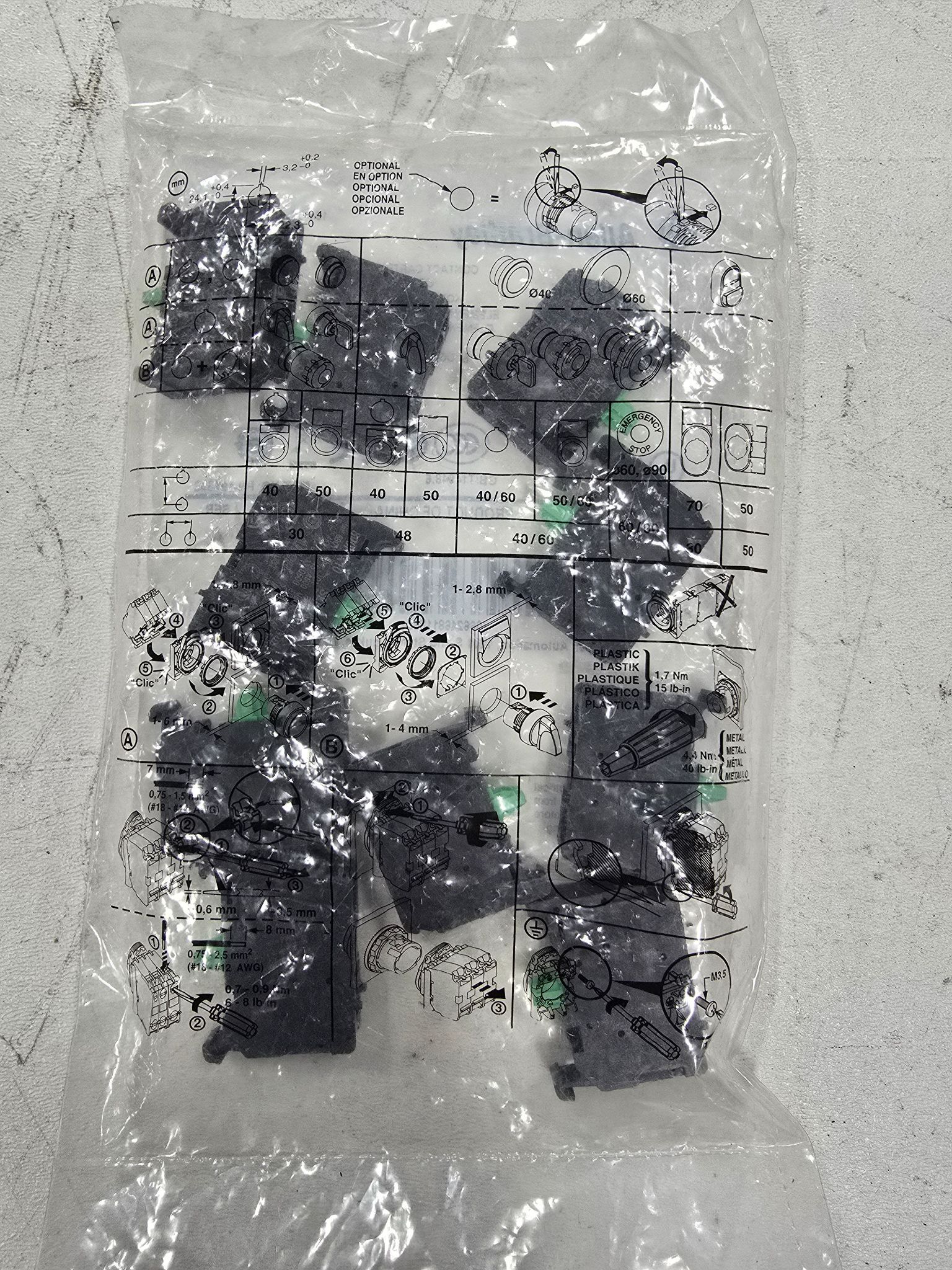 ALLEN BRADLEY 800F-X10 CONTACT CARTRIDGE PACK OF 10 NEW 1
