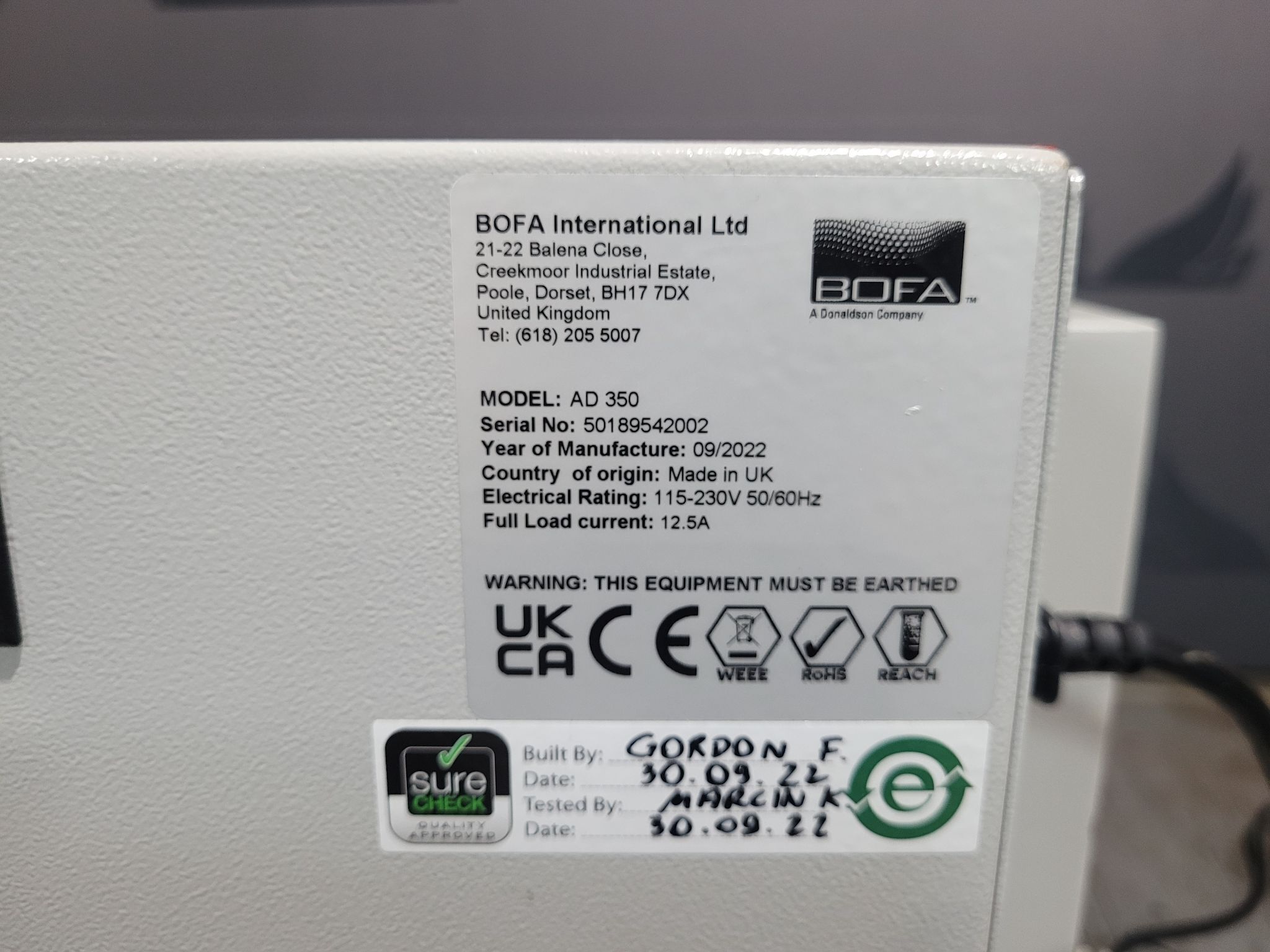 PLASMATREAT FG5001S SYS Plasma Generator W/ BOFA AD350 Laser Fume Extractor USED 6