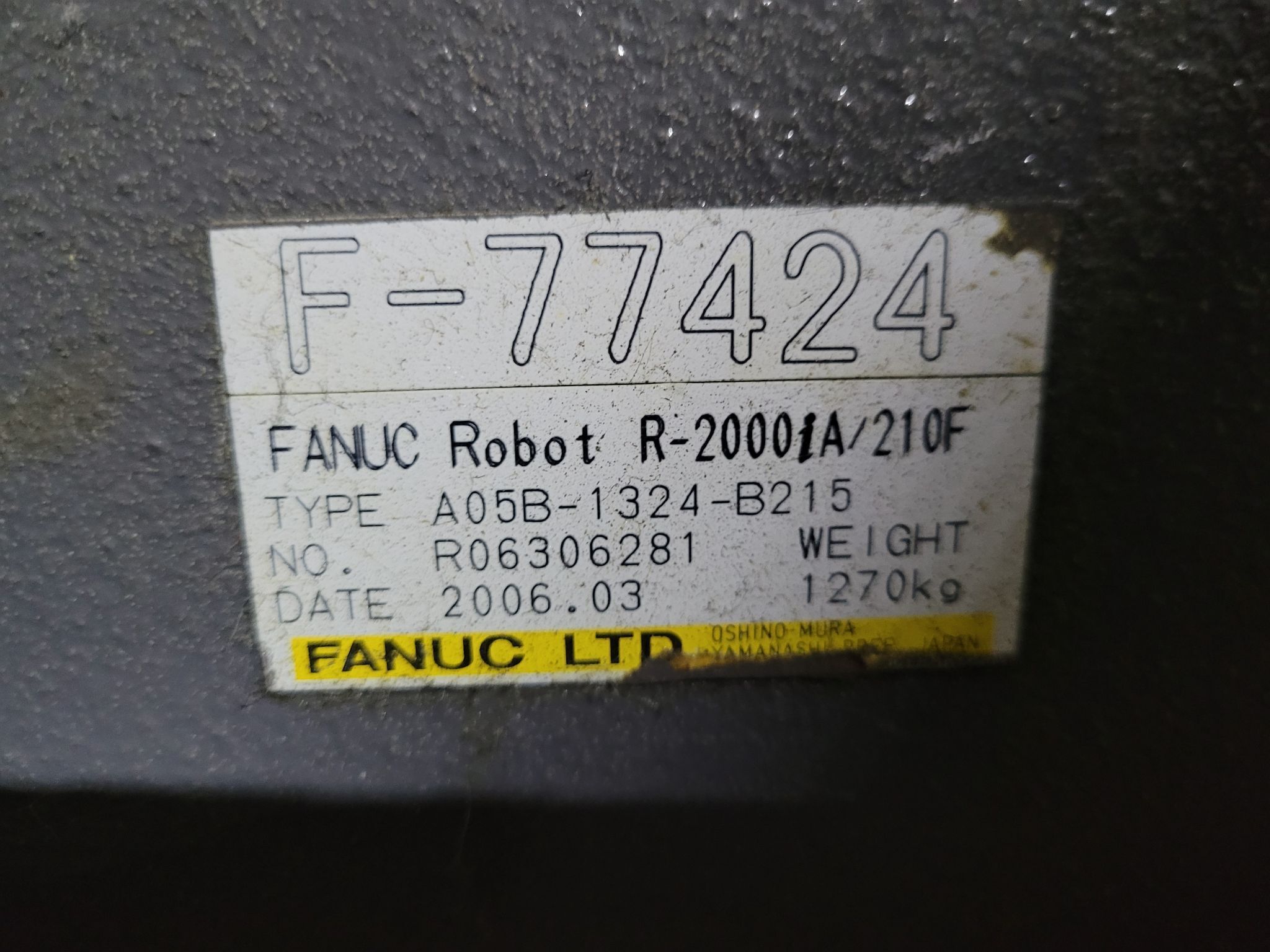 FANUC - R-2000iA/210F Robot w/ R-J3iB Controls PARTS ONLY 5
