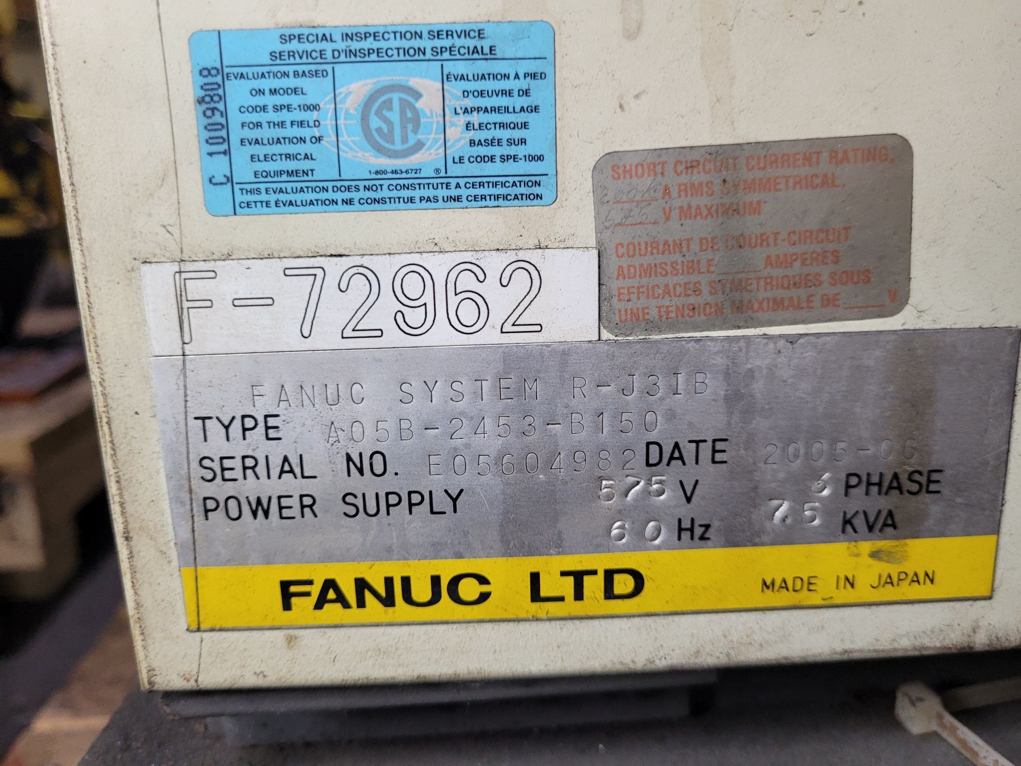 FANUC - R-2000iA/210F Robot w/ R-J3iB Controls PARTS ONLY 8