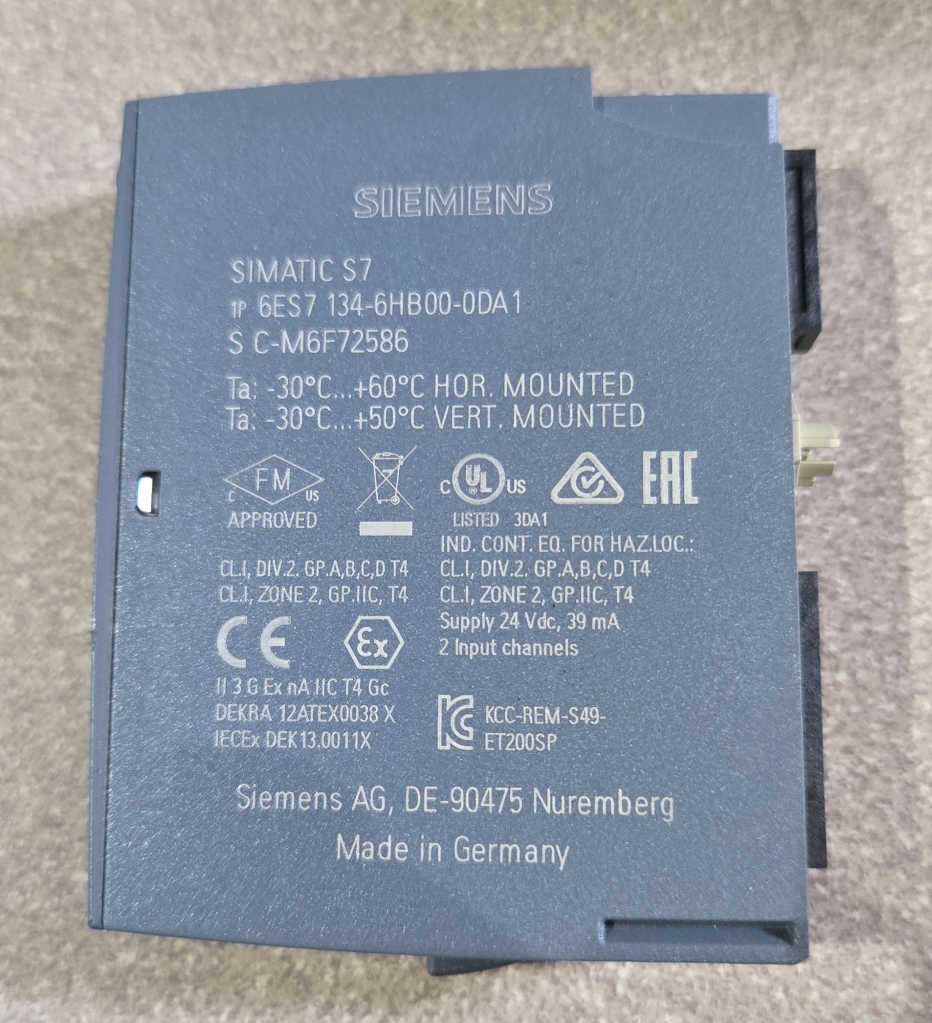 SIEMENS 6ES7134-6HB00-0DA1 PLC MODULE USED 2