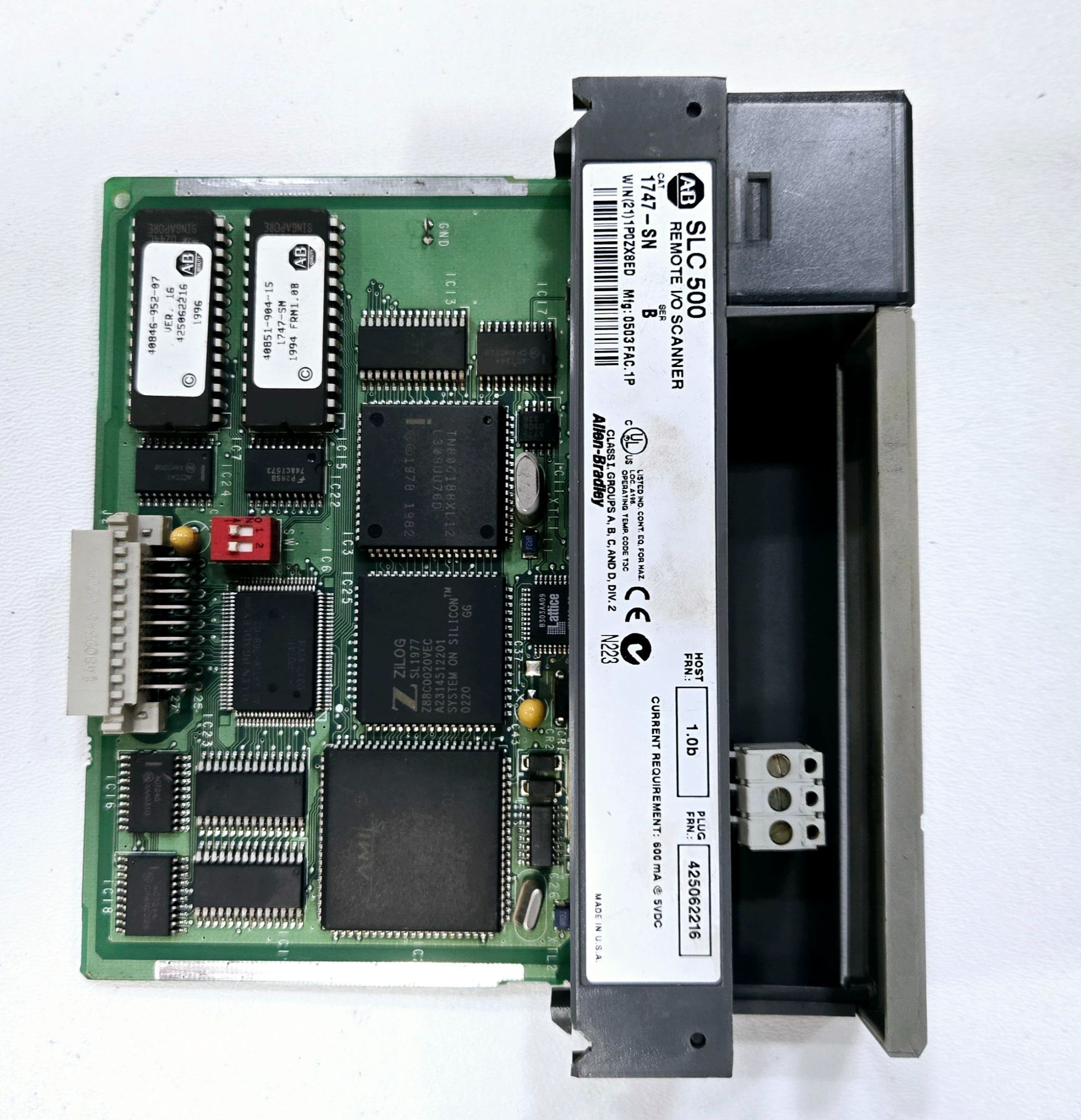 ALLEN BRADLEY 1747-SN REMOTE I/O SCANNER SER B USED 0