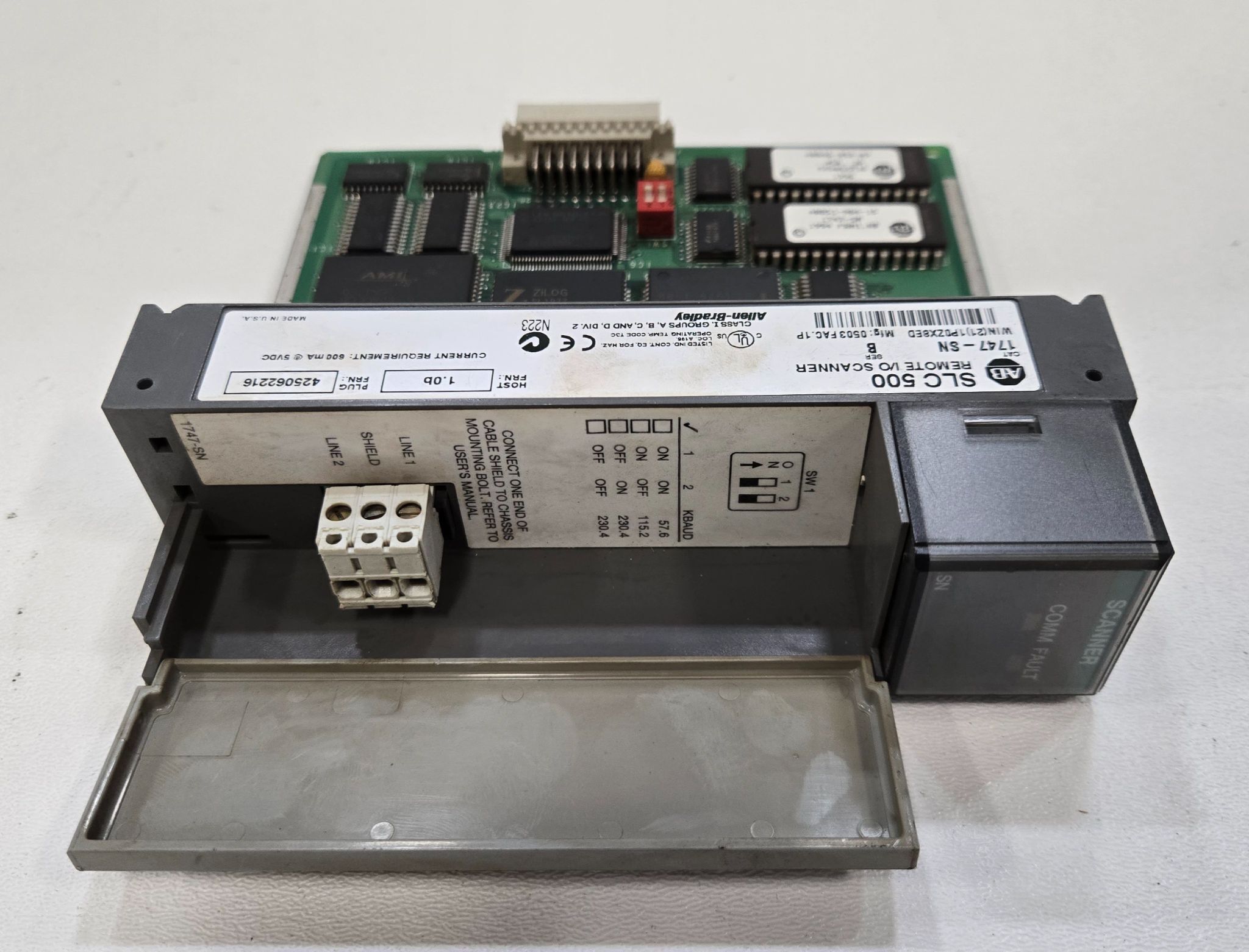 ALLEN BRADLEY 1747-SN REMOTE I/O SCANNER SER B USED 2