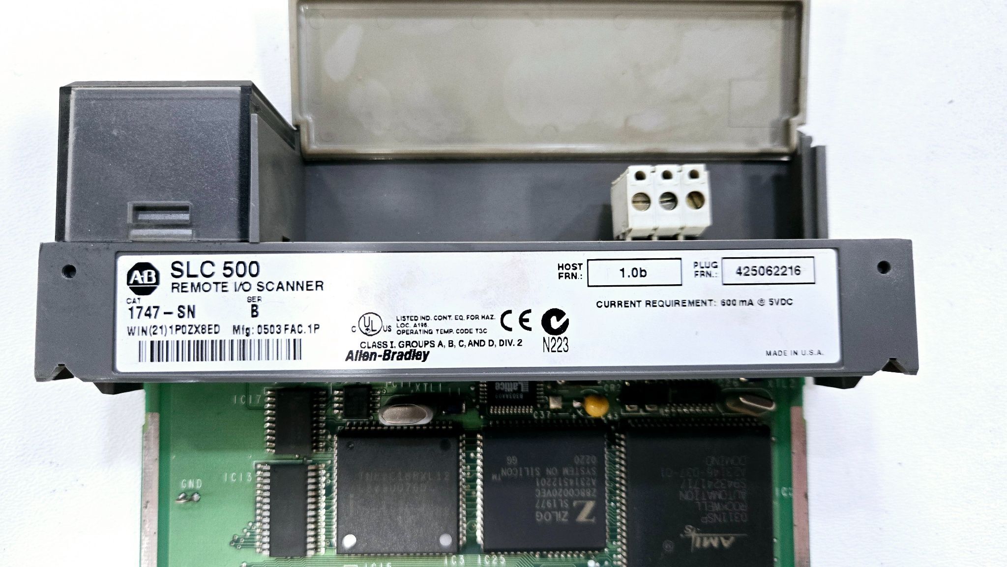 ALLEN BRADLEY 1747-SN REMOTE I/O SCANNER SER B USED 3