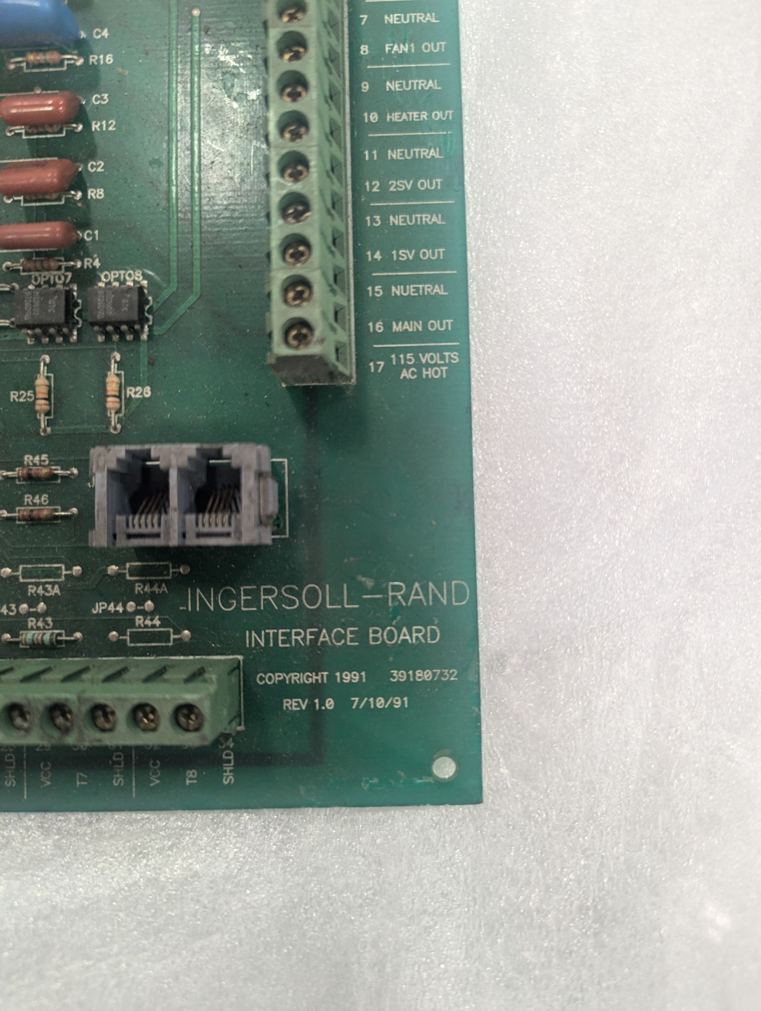 INGERSOLL-RAND 39814041 INTERFACE BOARD USED 1