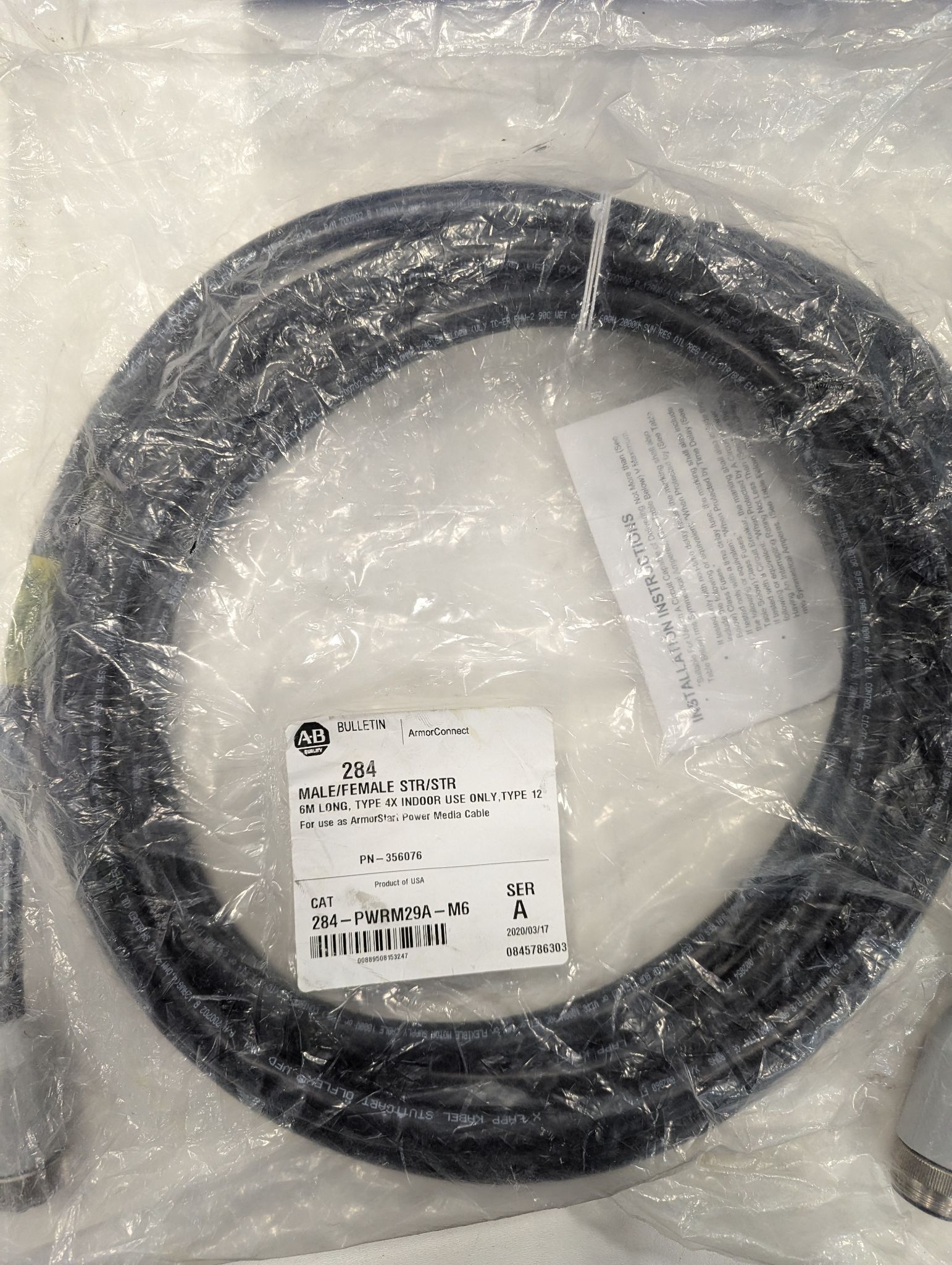 ALLEN BRADLEY 284-PWRM29A-M6 6 Meter length NEW 0
