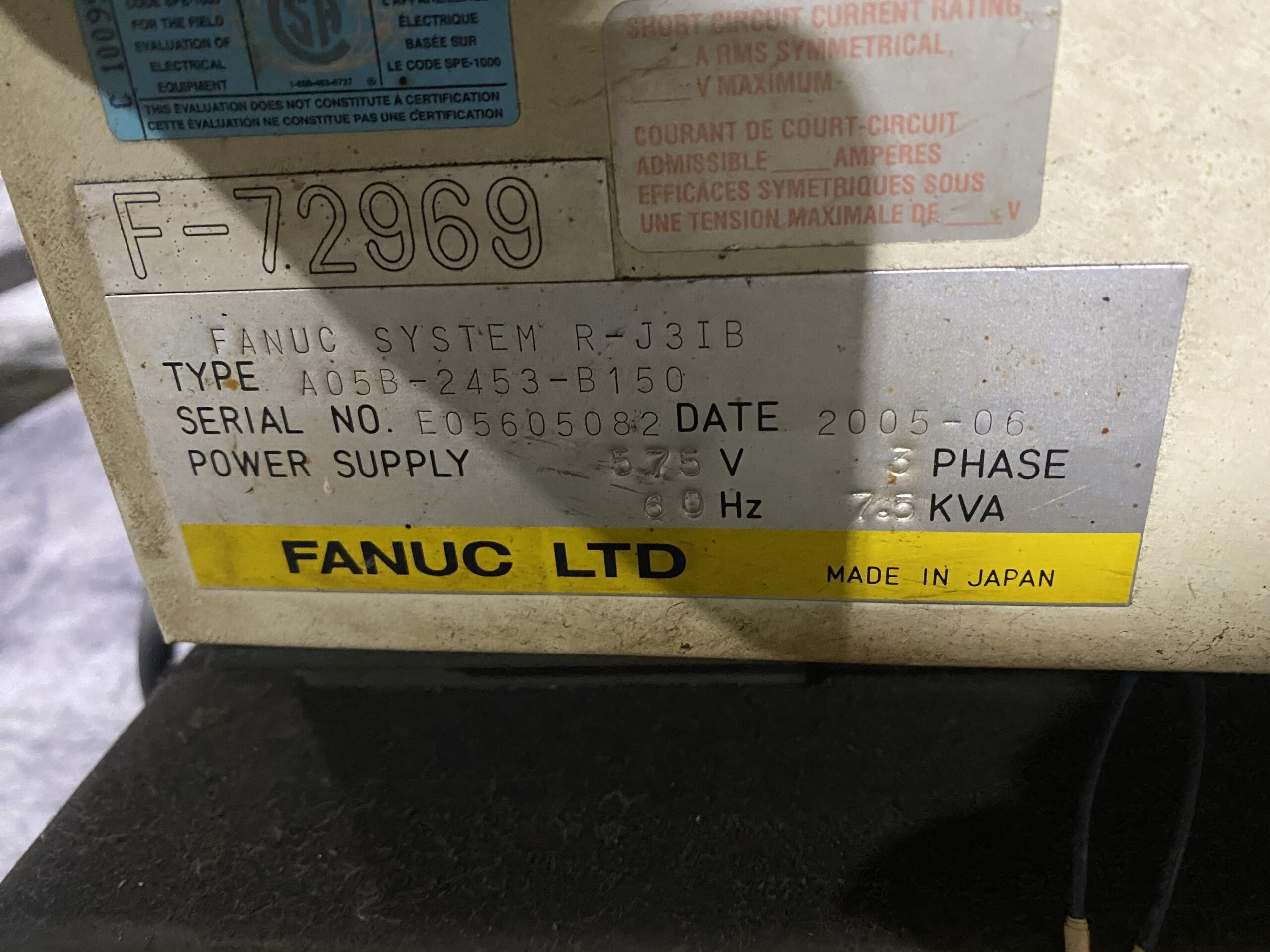 FANUC - R-2000iA/165F w/ R-J3iB Controls USED AS-IS 10