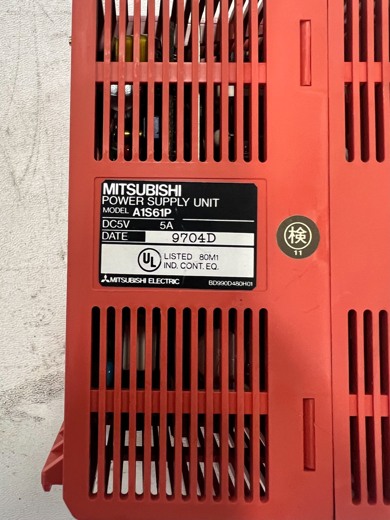 MITSUBISHI ELECTRIC A1S61P POWER SUPPLY USED 3