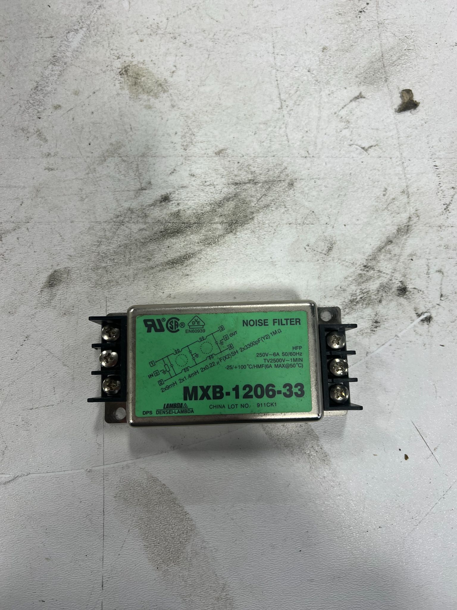 LAMBDA MXB-1206-33 NOISE FILTER USED 0