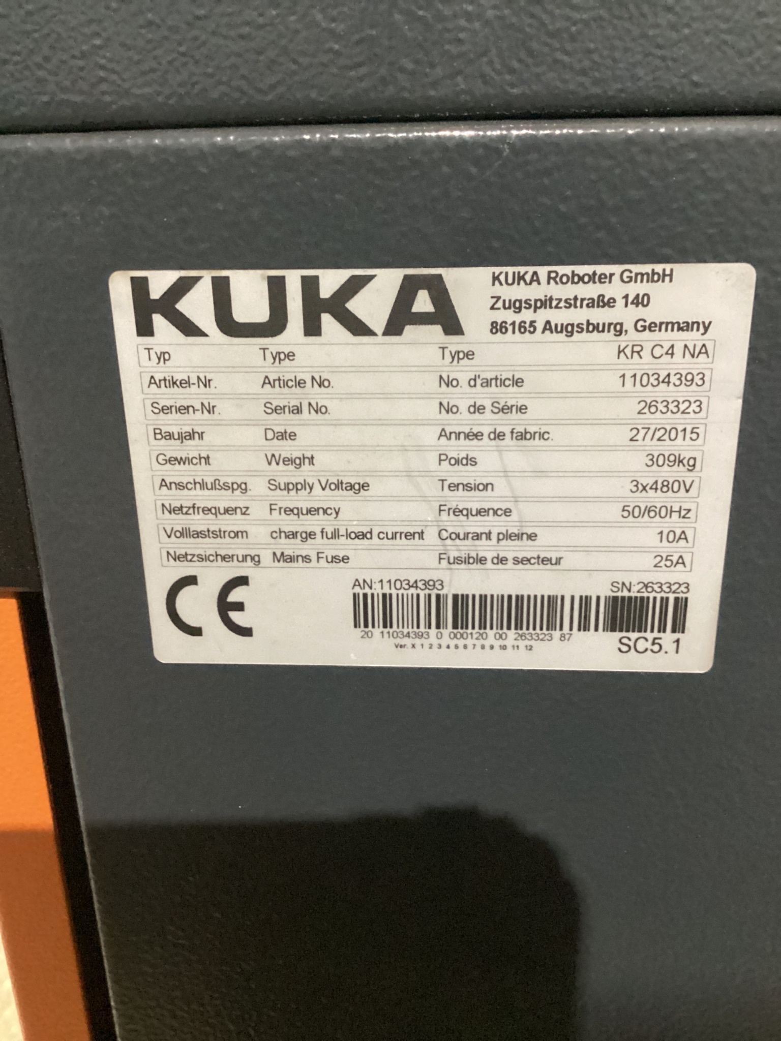 LOT OF 2 KUKA KR16 L6-2 Robots w/ KR C4 NA Controls + TT3A Reamers NEW 9
