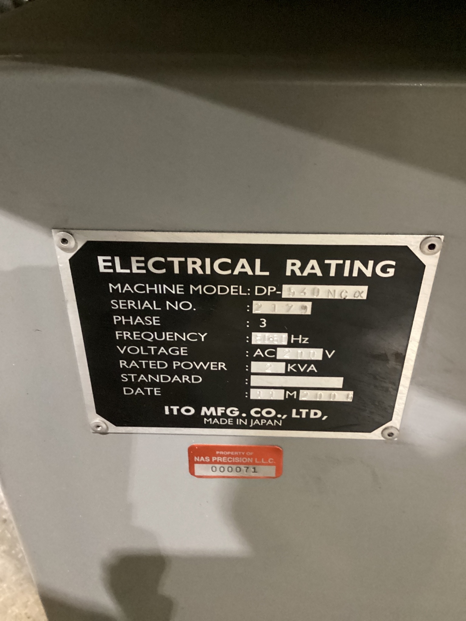 ITO DP-540NC Diapet Tool Grinder USED 4