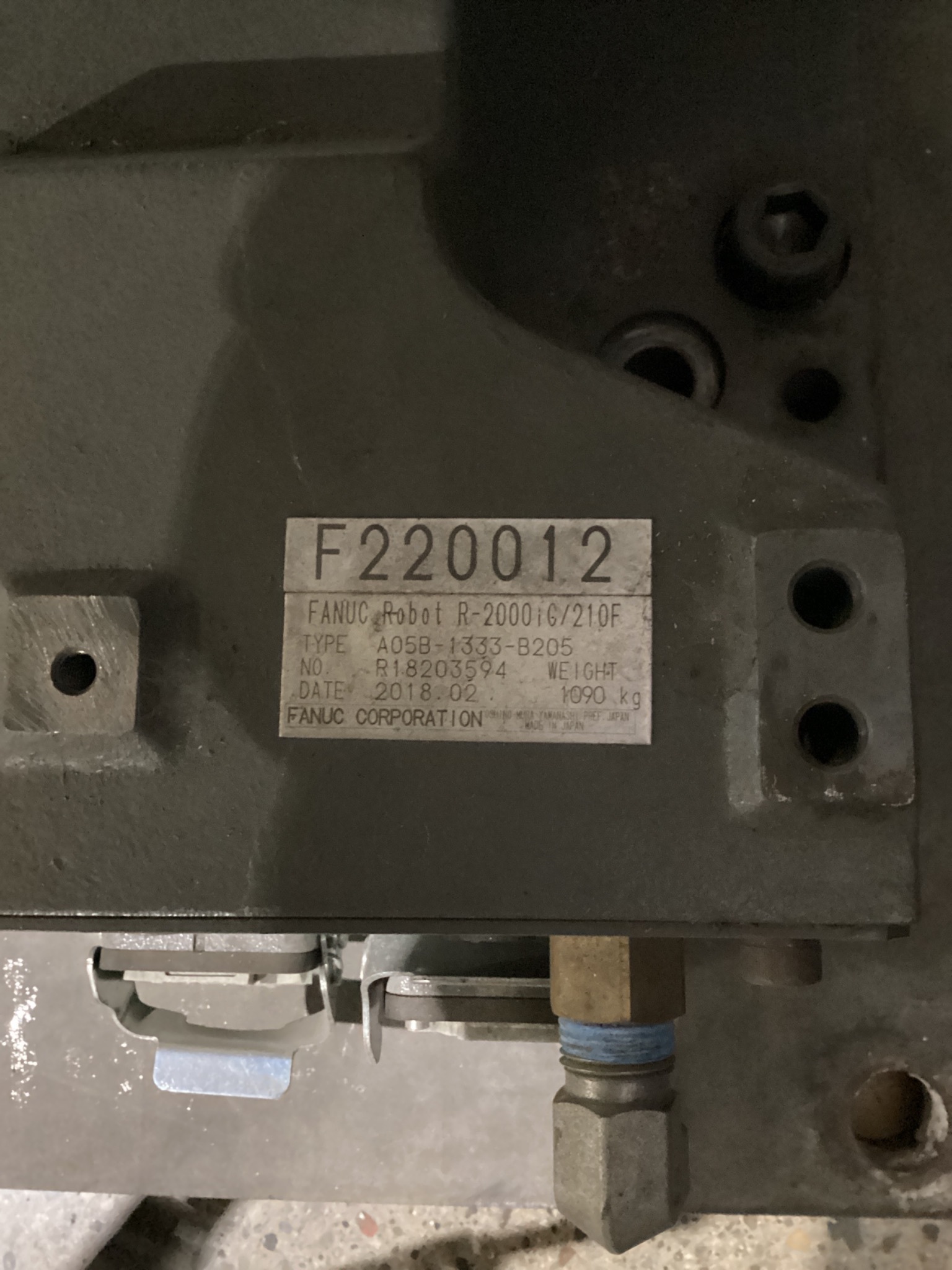 FANUC R-2000iC/210F w/ R-30iB Controls USED 10
