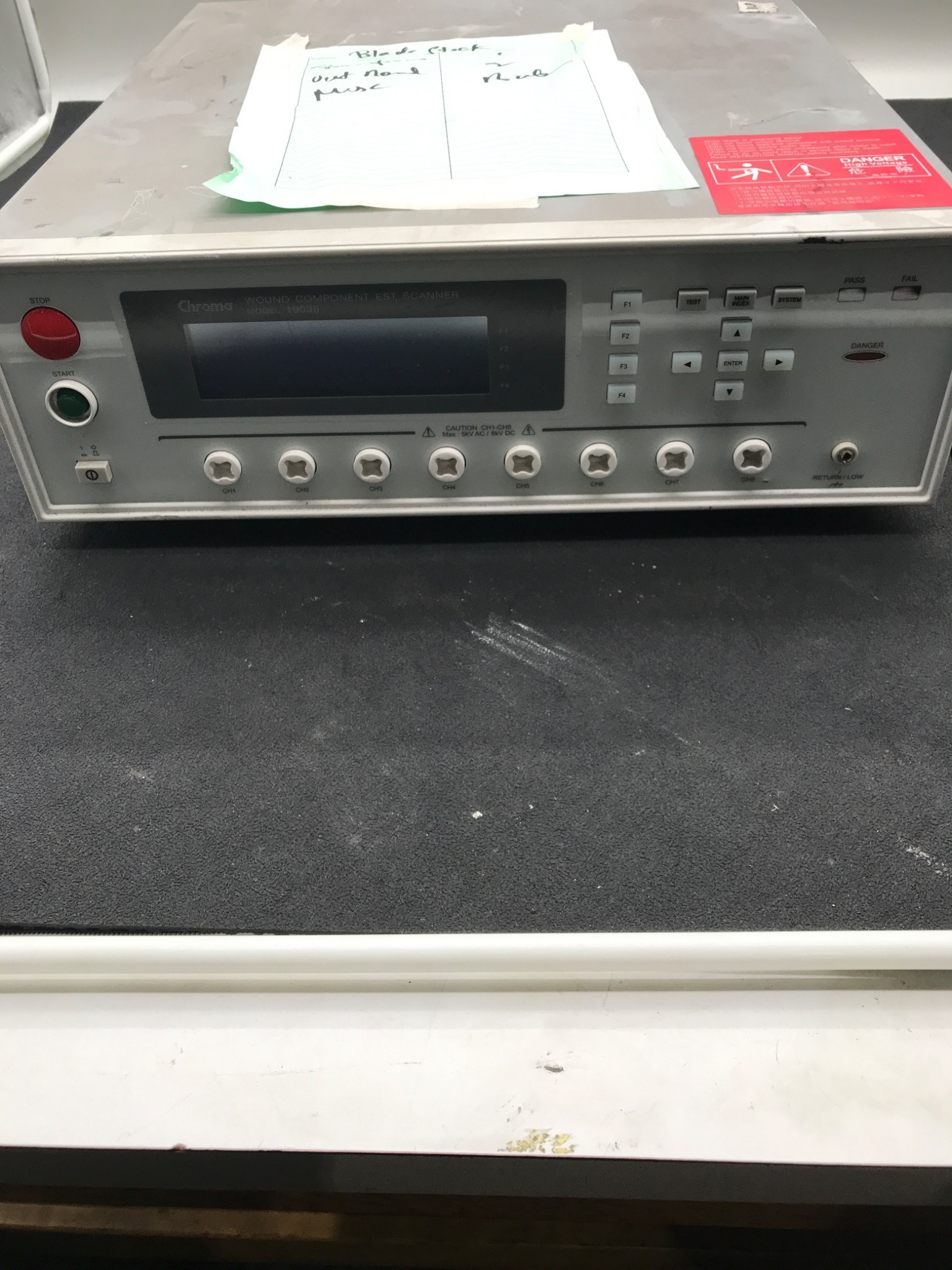 CHROMA 19035 EST SCANNER AC/DC/IR/DCR 8CH SAFETY TESTER USED 0