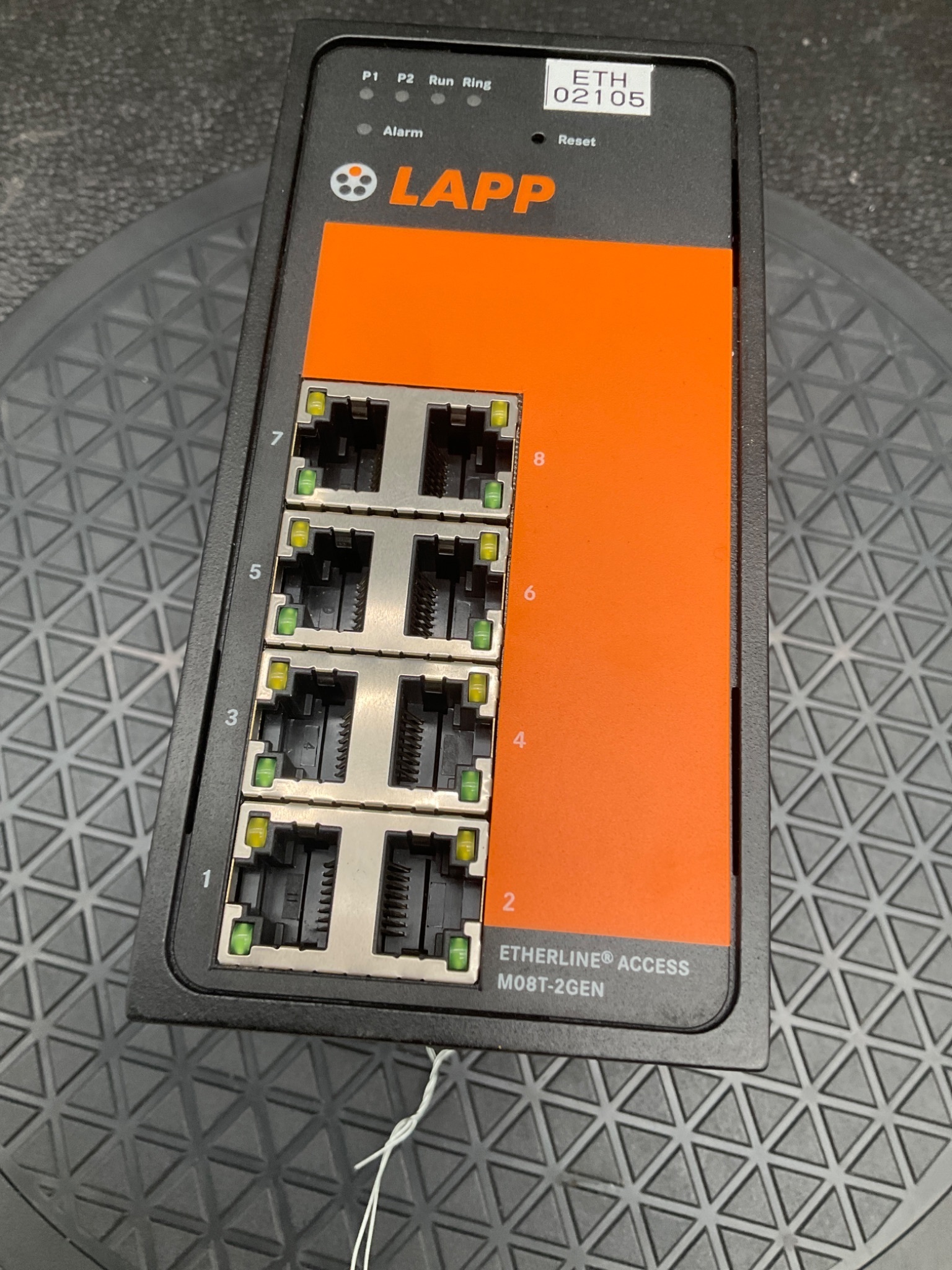 LAPP 21700126 ETHERLINE M08T-2GEN ETHERNET SWITCH 8-PORT USED 0