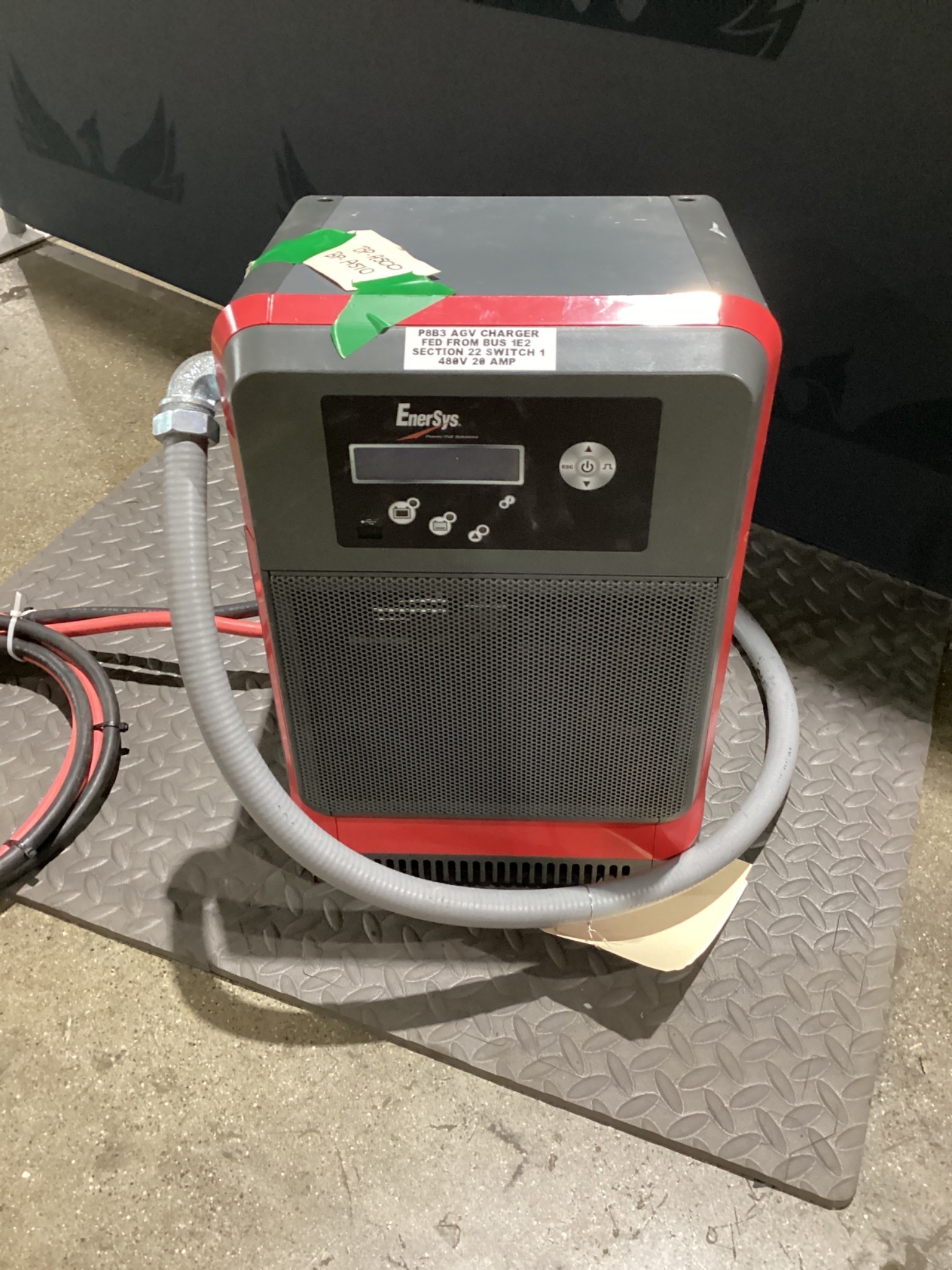 ENERSYS EI3-HL-4YT FORKLIFT BATTERY CHARGER 480V 3PH ENFORCER IMPAQ USED 0