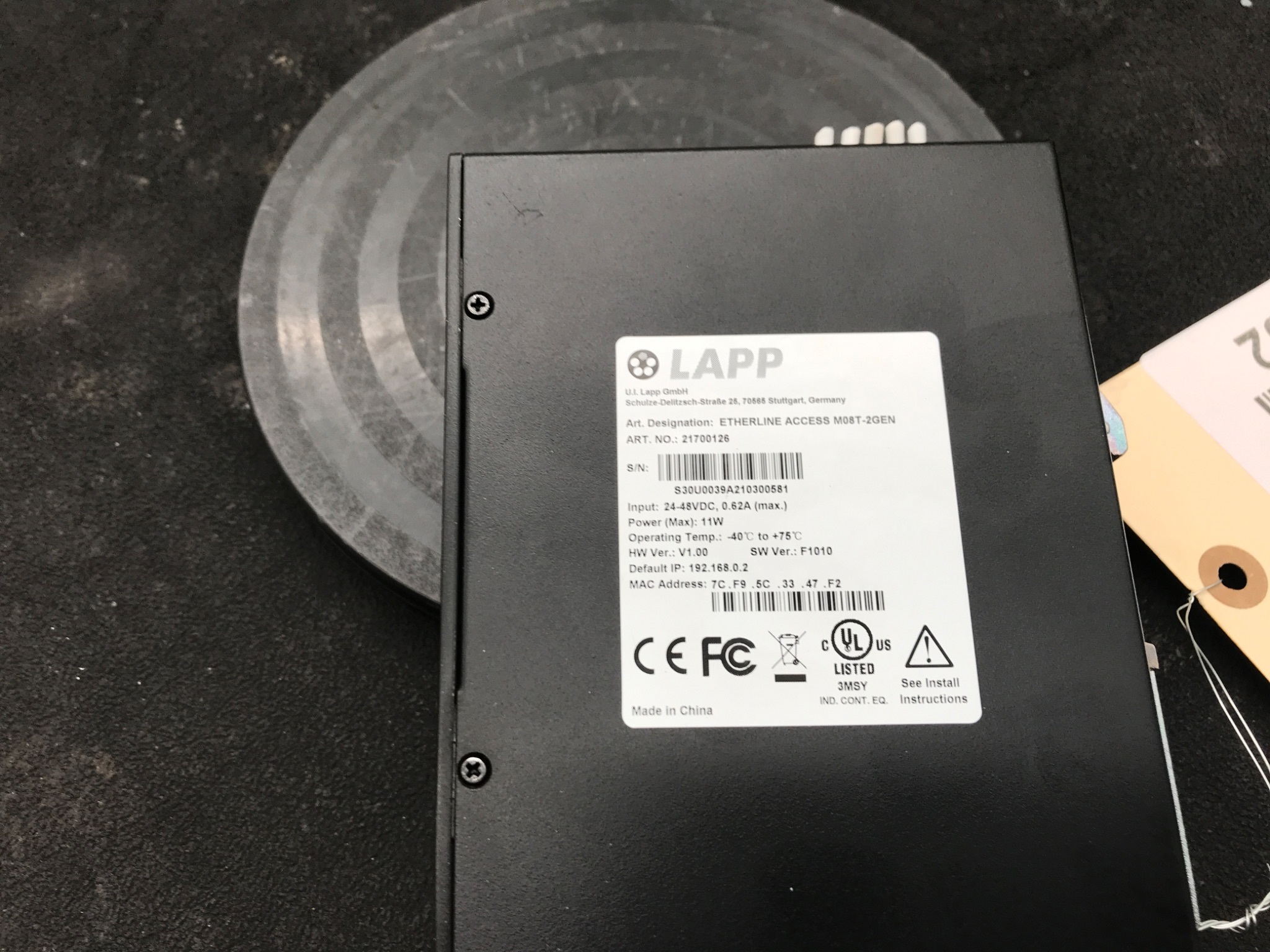 LAPP 21700126 ETHERLINE M08T-2GEN ETHERNET SWITCH USED 3