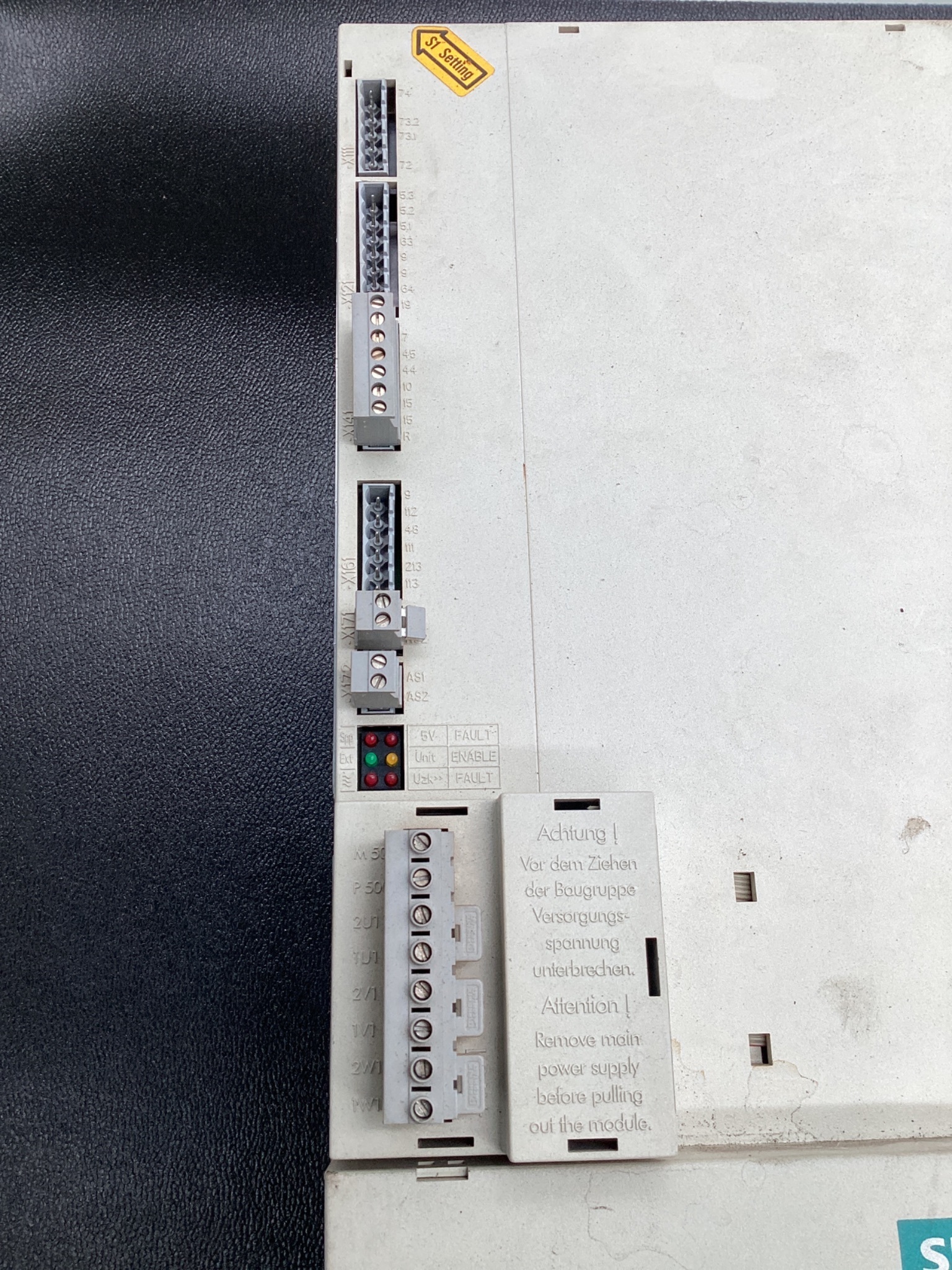 SIEMENS 6SN1145-1BA01-0DA1 SIMODRIVE 611 INFEED MODULE 55KW USED 4