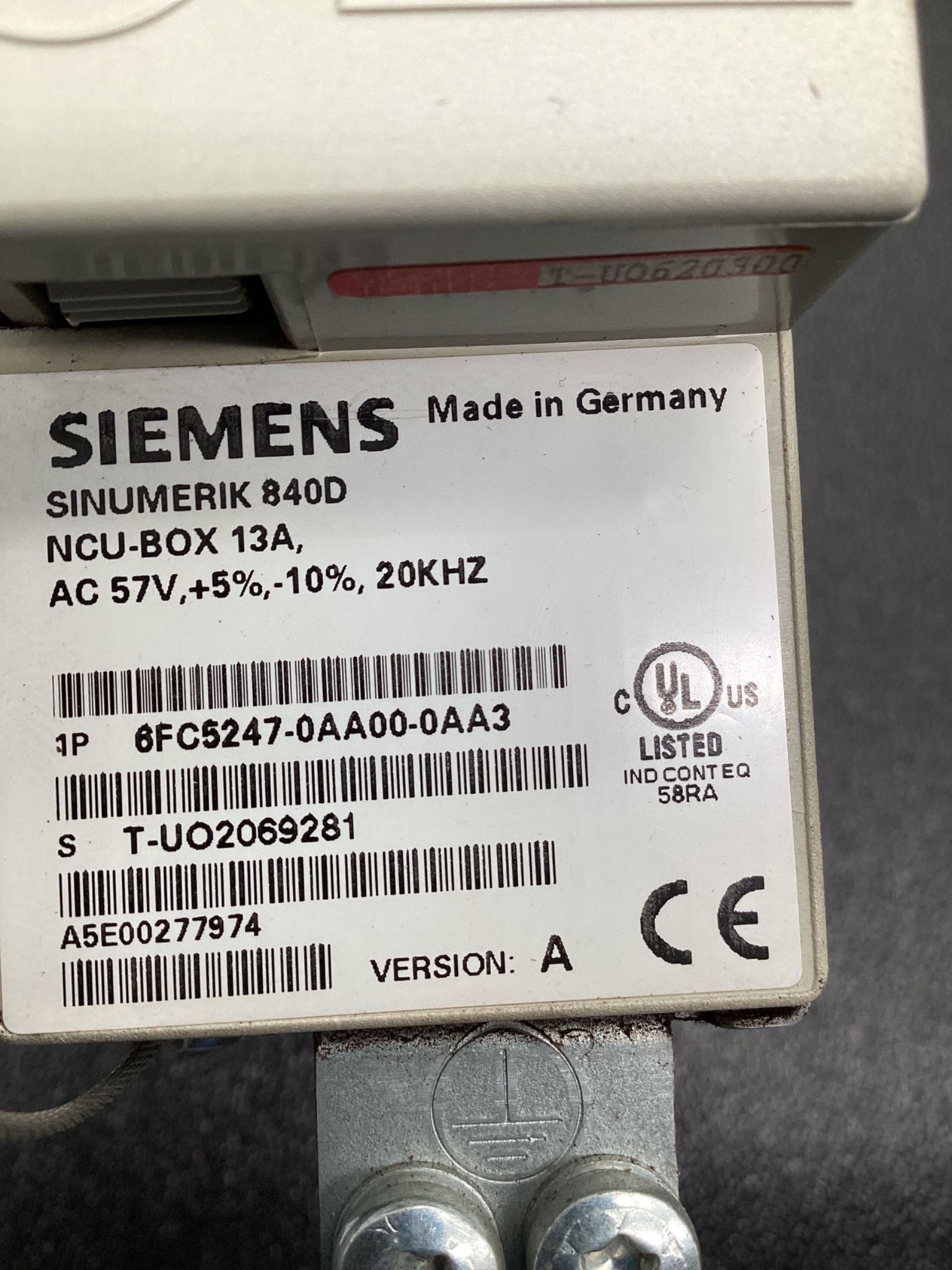 SIEMENS 6FC5357-0BB35-0AA0 SINUMERIK NCU 573.5 CONTROL UNIT USED 6