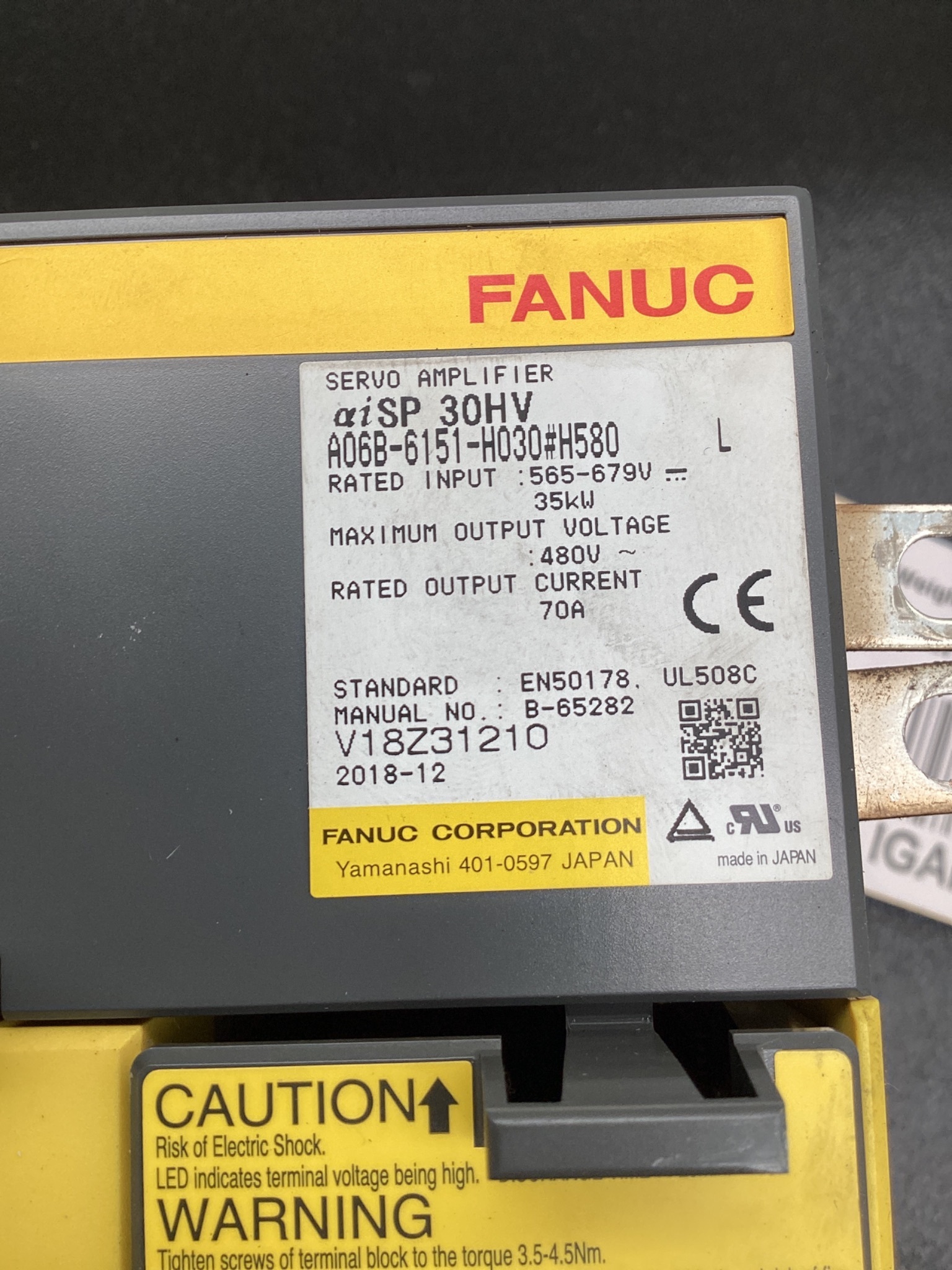 FANUC A06B-6151-H030#H580 ALPHA I SPINDLE AMPLIFIER MODULE USED 7