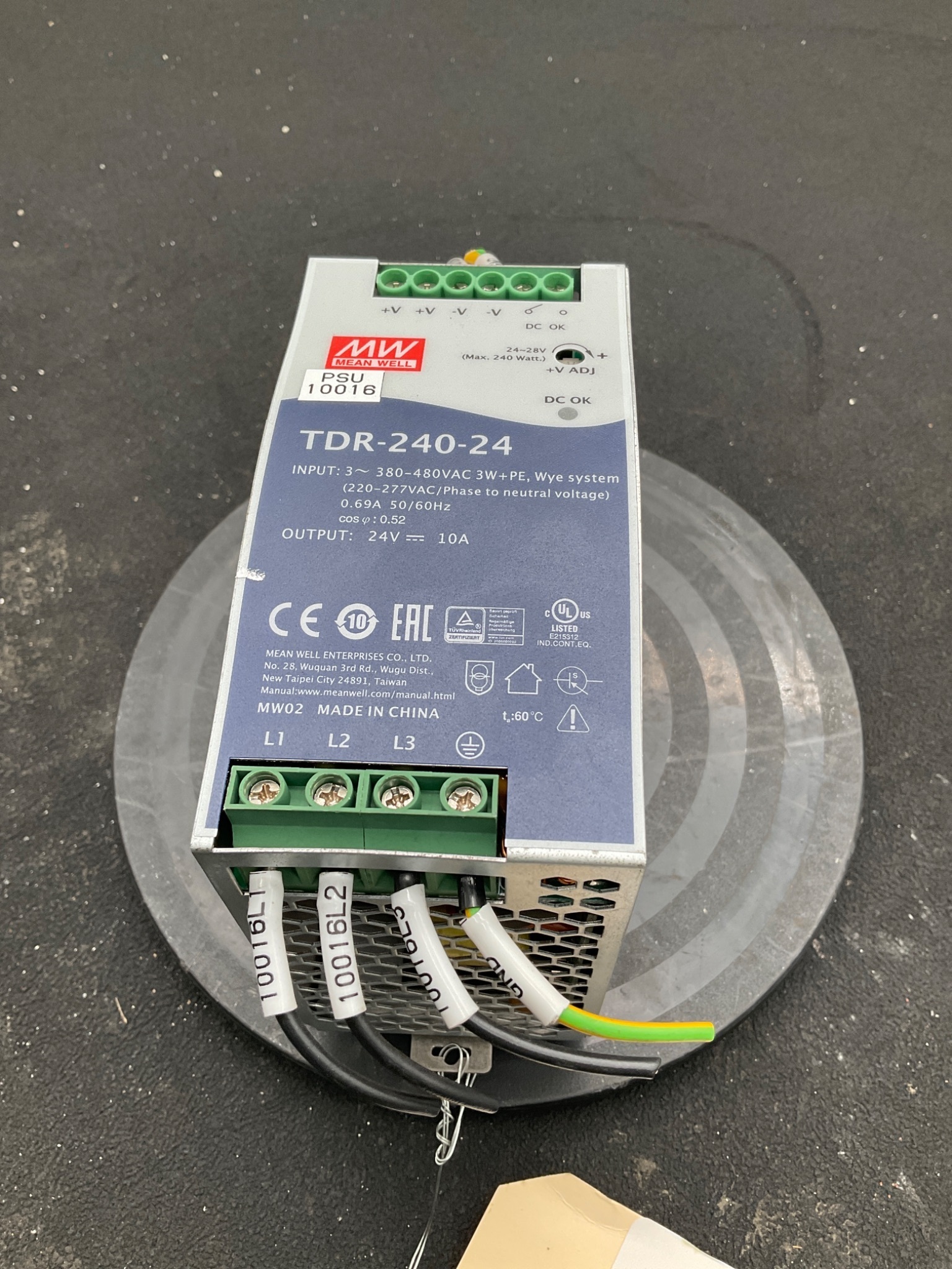 MEAN WELL TDR-240-24 DIN RAIL POWER SUPPLY 24VDC 10A USED 1