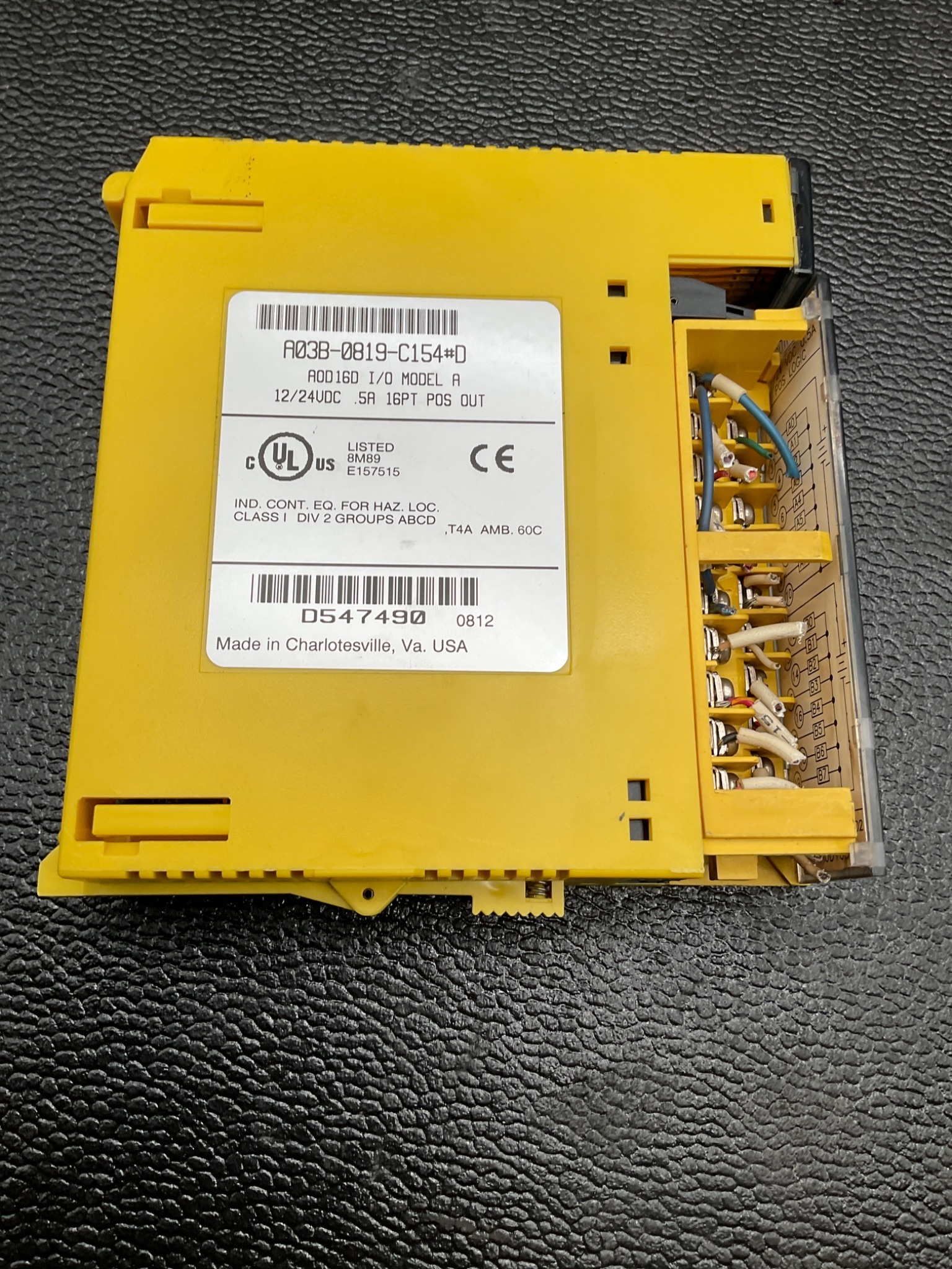FANUC A03B-0819-C154#D 16PT DC OUTPUT MODULE AOD16D CE USED 2