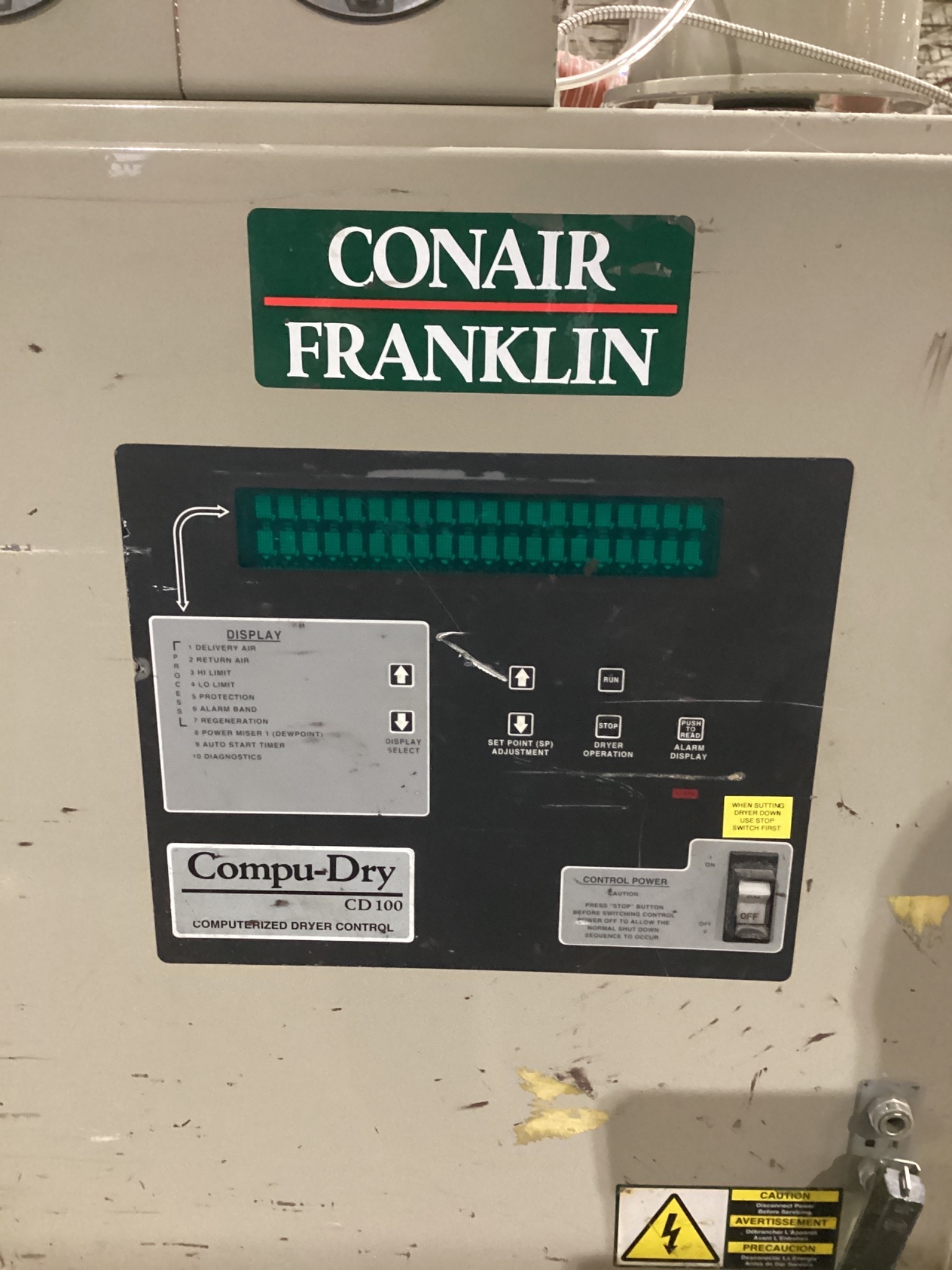 CONAIR FRANKLIN CD100 DESICCANT AIR DRYER USED 5