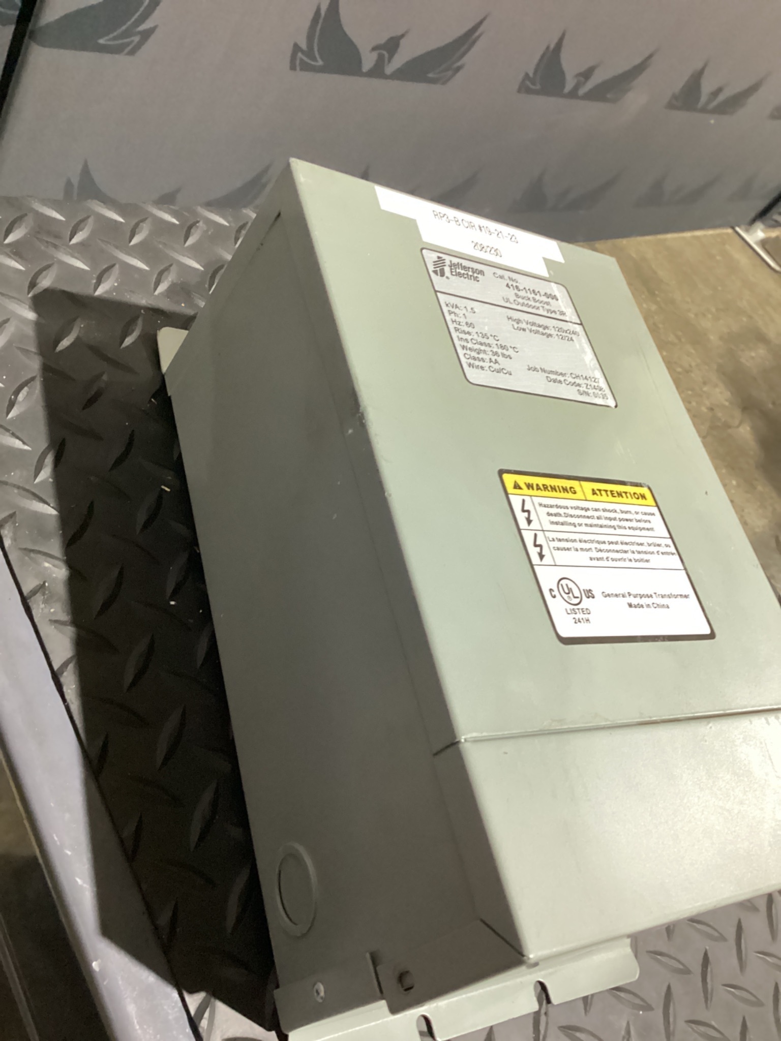 JEFFERSON ELECTRIC 416-1161-000 BUCK-BOOST TRANSFORMER USED 2