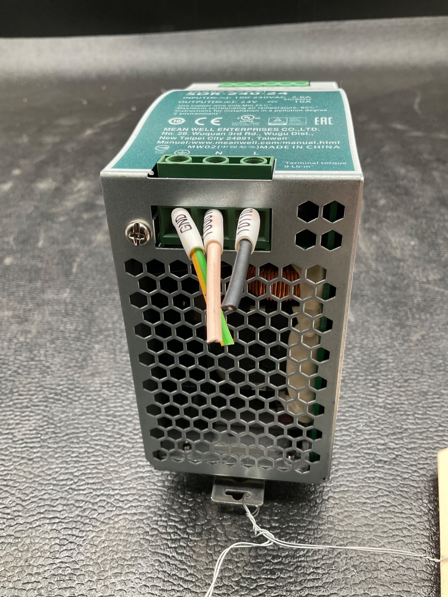 MEAN WELL SDR-240-24 DIN RAIL POWER SUPPLY 24V 10A 240W USED 2