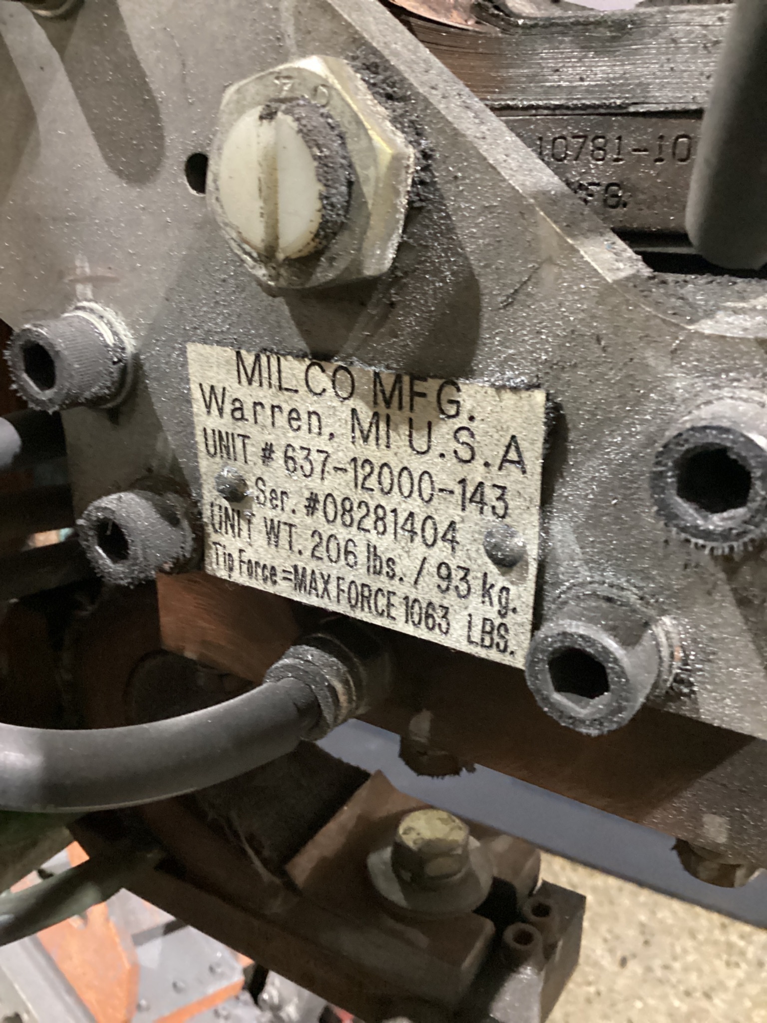 MILCO 637-12000-143 C-Type Weld Gun USED 4