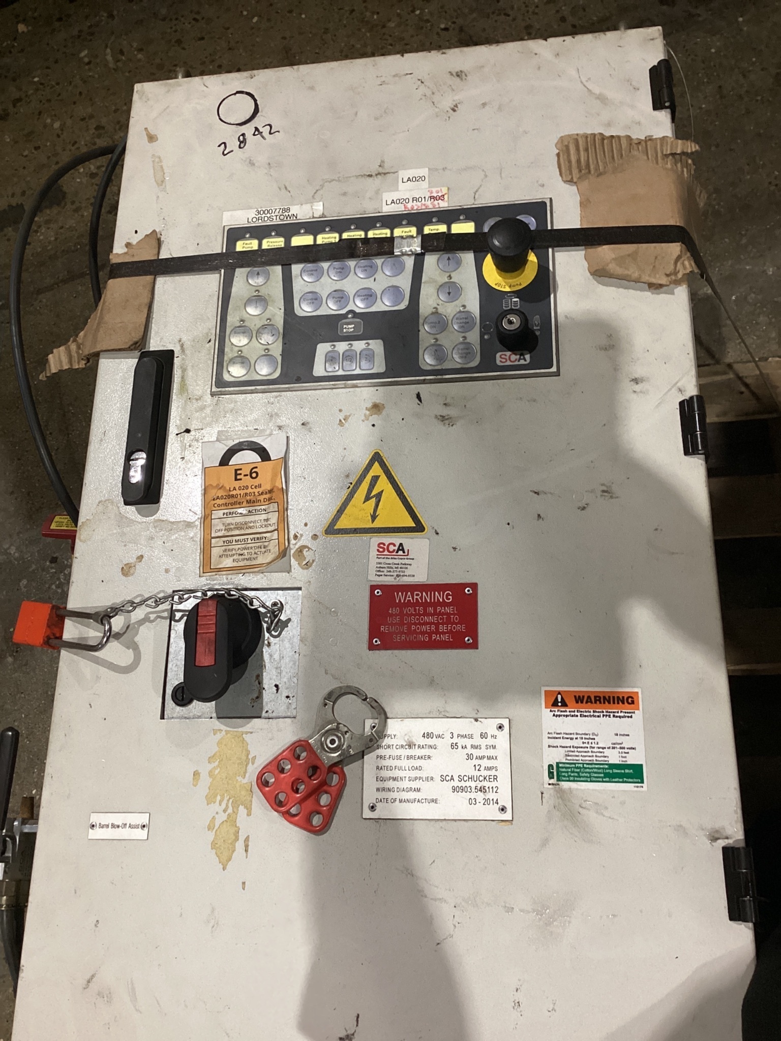 SCA 90903.545112 SEALANT PUMP CONTROLLER USED 3