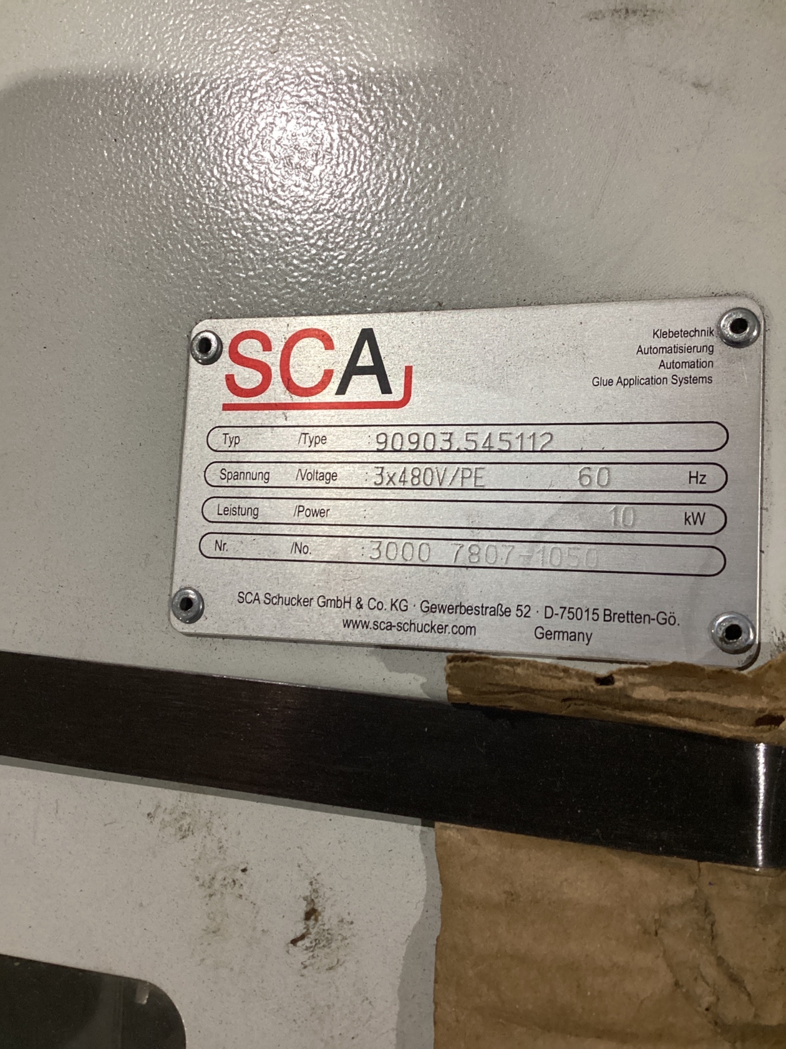 SCA 90903.545112 SEALANT PUMP CONTROLLER USED 6