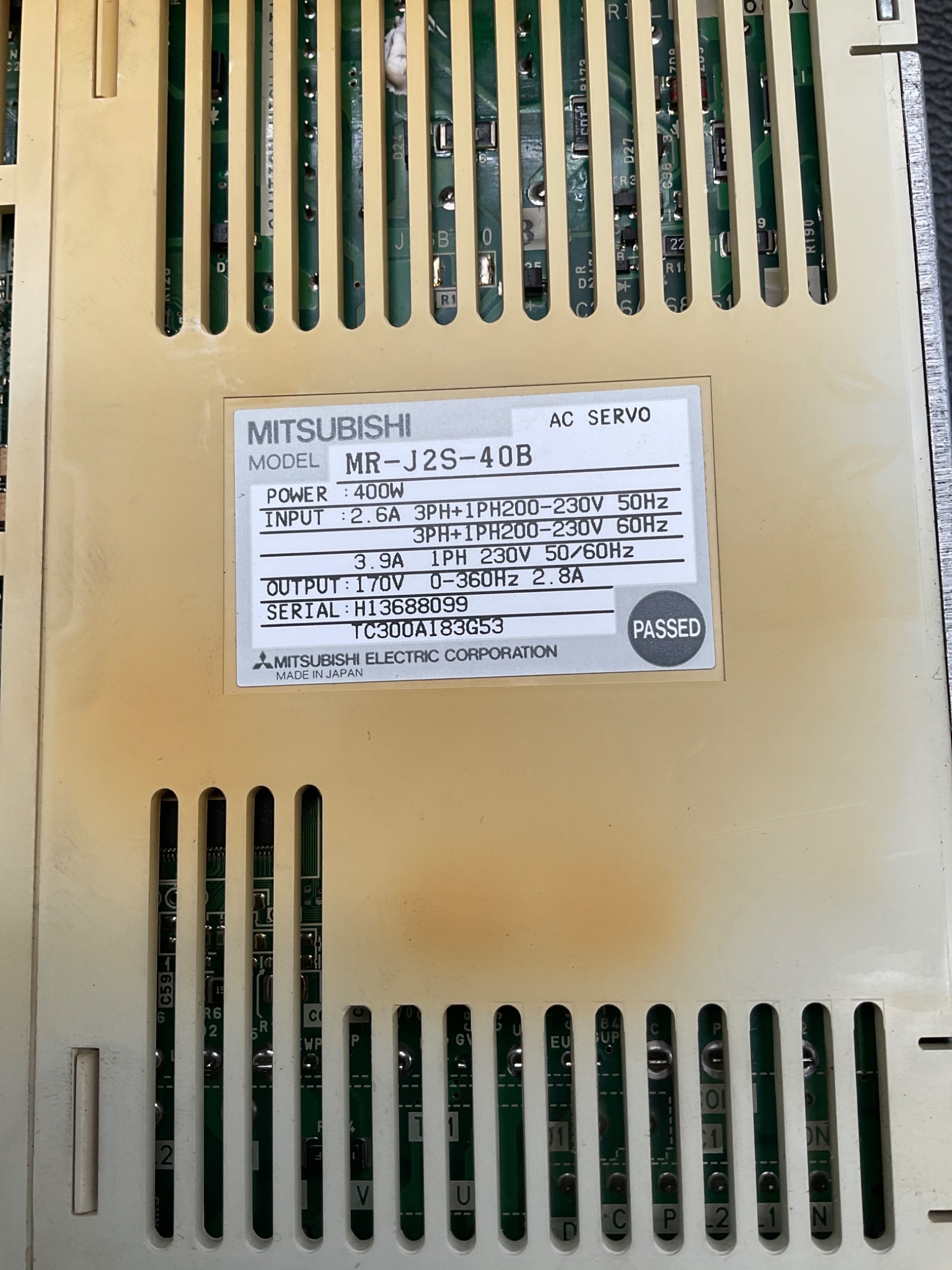 MITSUBISHI MR-J2S-40B SERVO AMPLIFIER DRIVE 400W USED 3